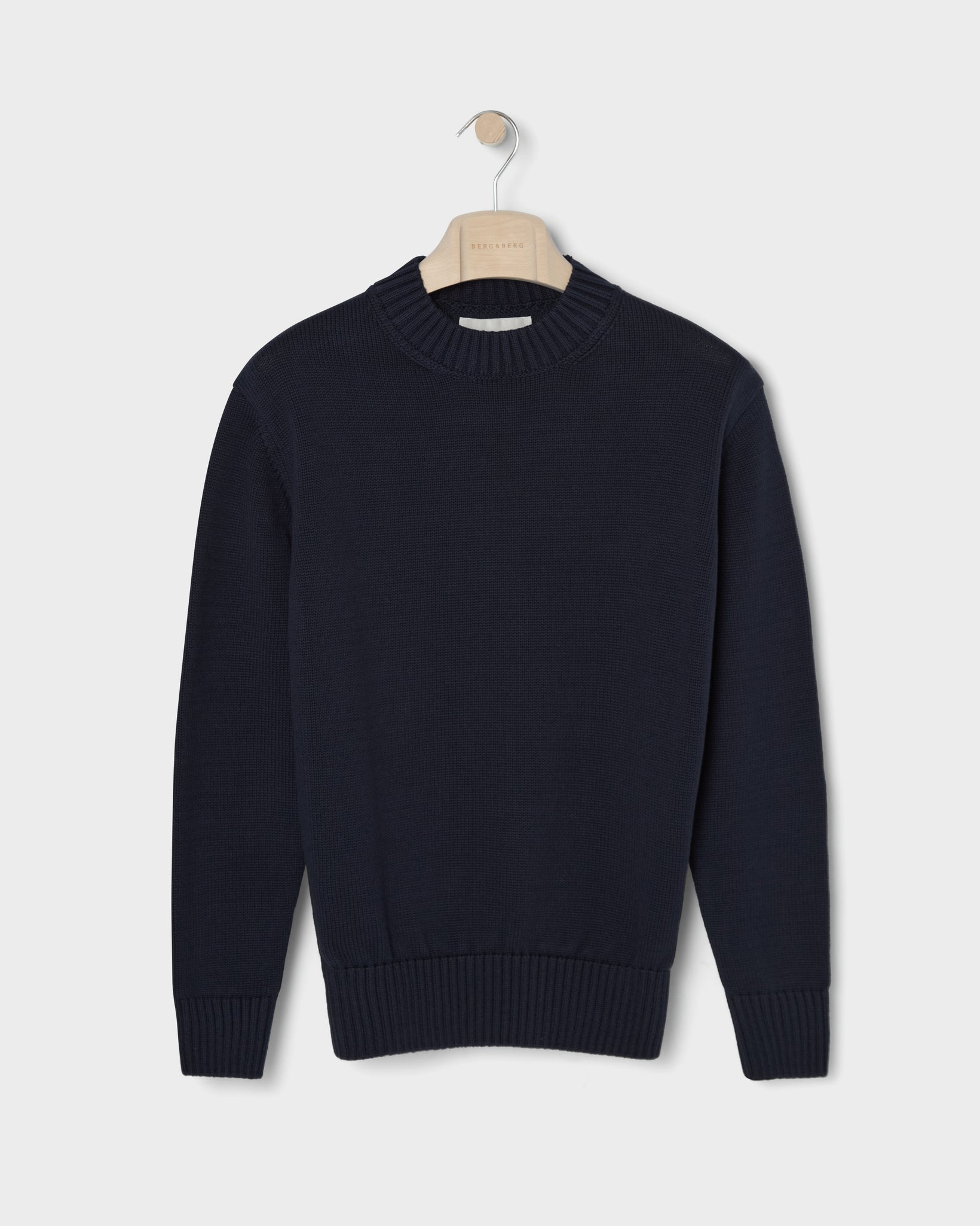 Ben Cotton Crew Neck - Navy bergbergstore