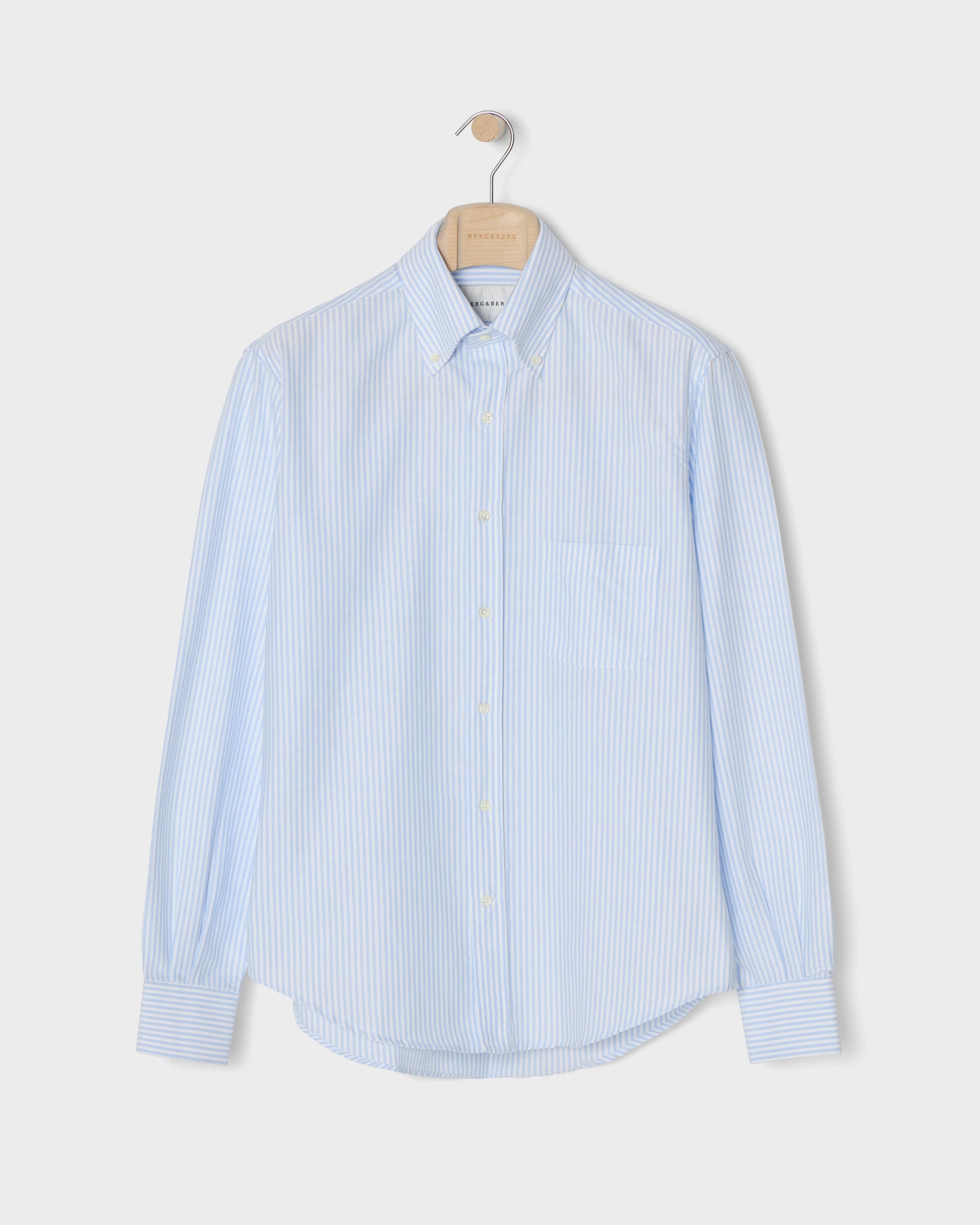 Ferdinand Oxford Button Down Shirt - White/Light Blue | Berg & Berg
