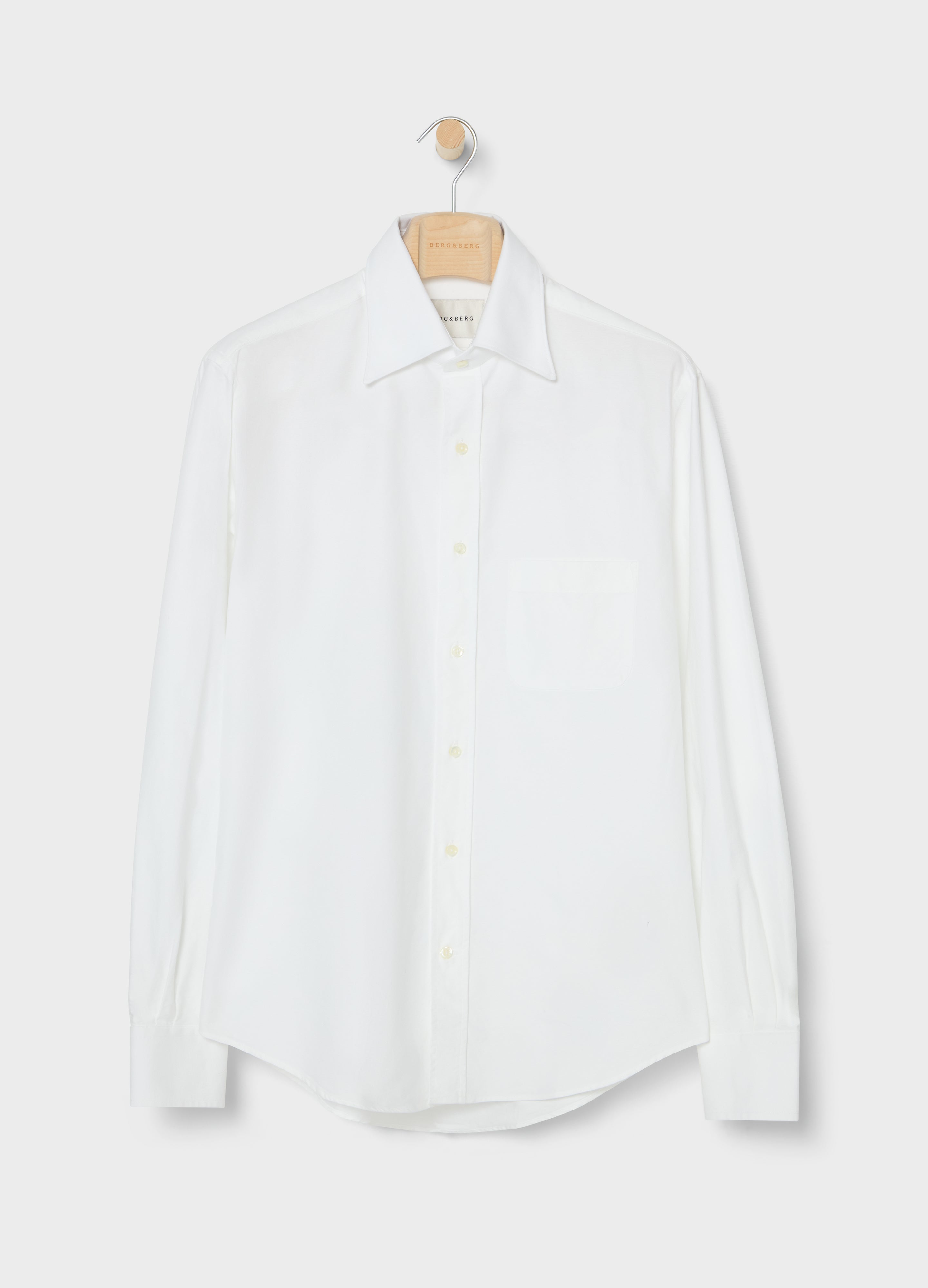 Fabian Oxford Turndown Collar Shirt - White Berg & Berg