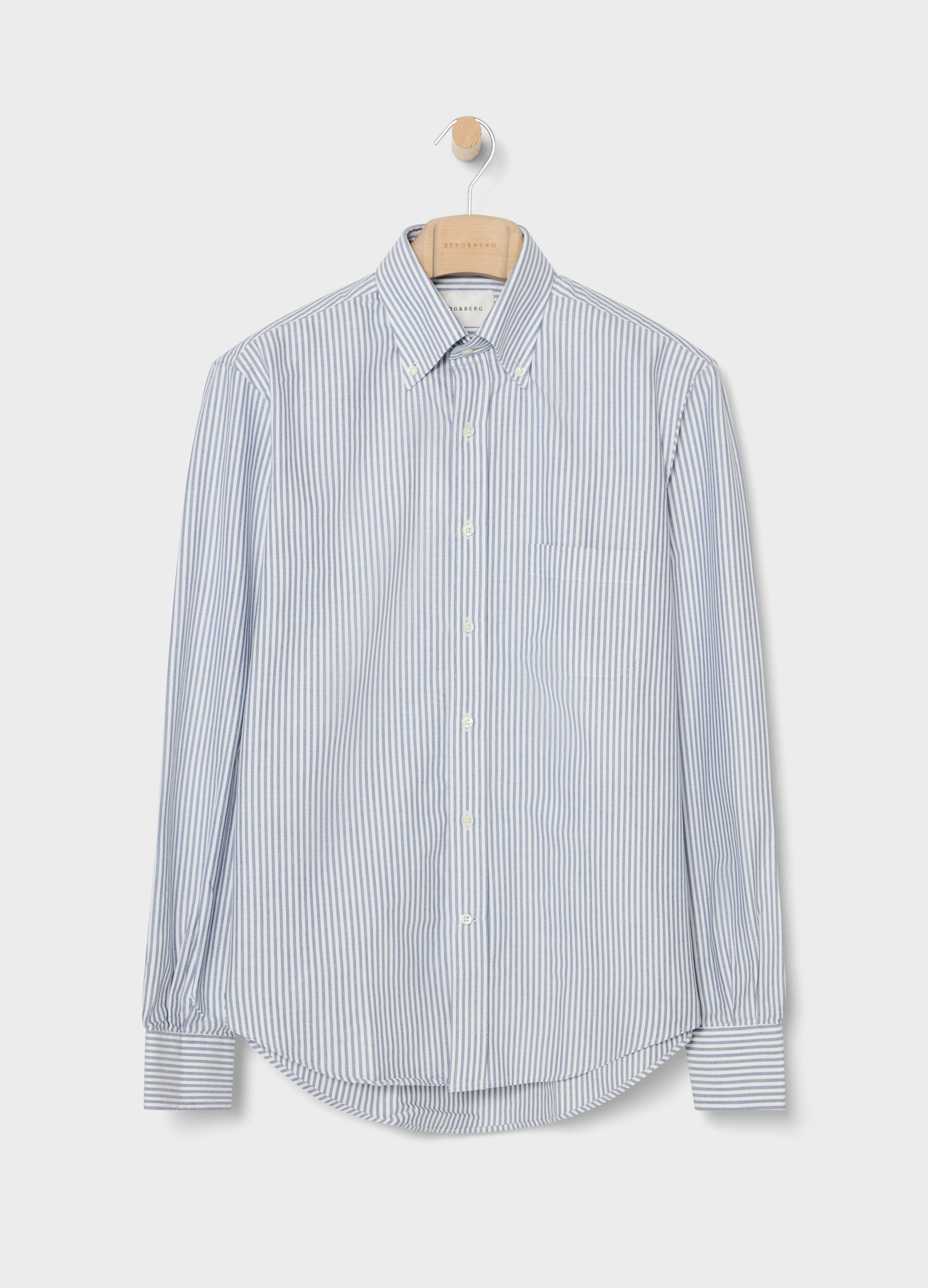 Ferdinand Oxford Button Down Shirt - White/Navy | Berg & Berg