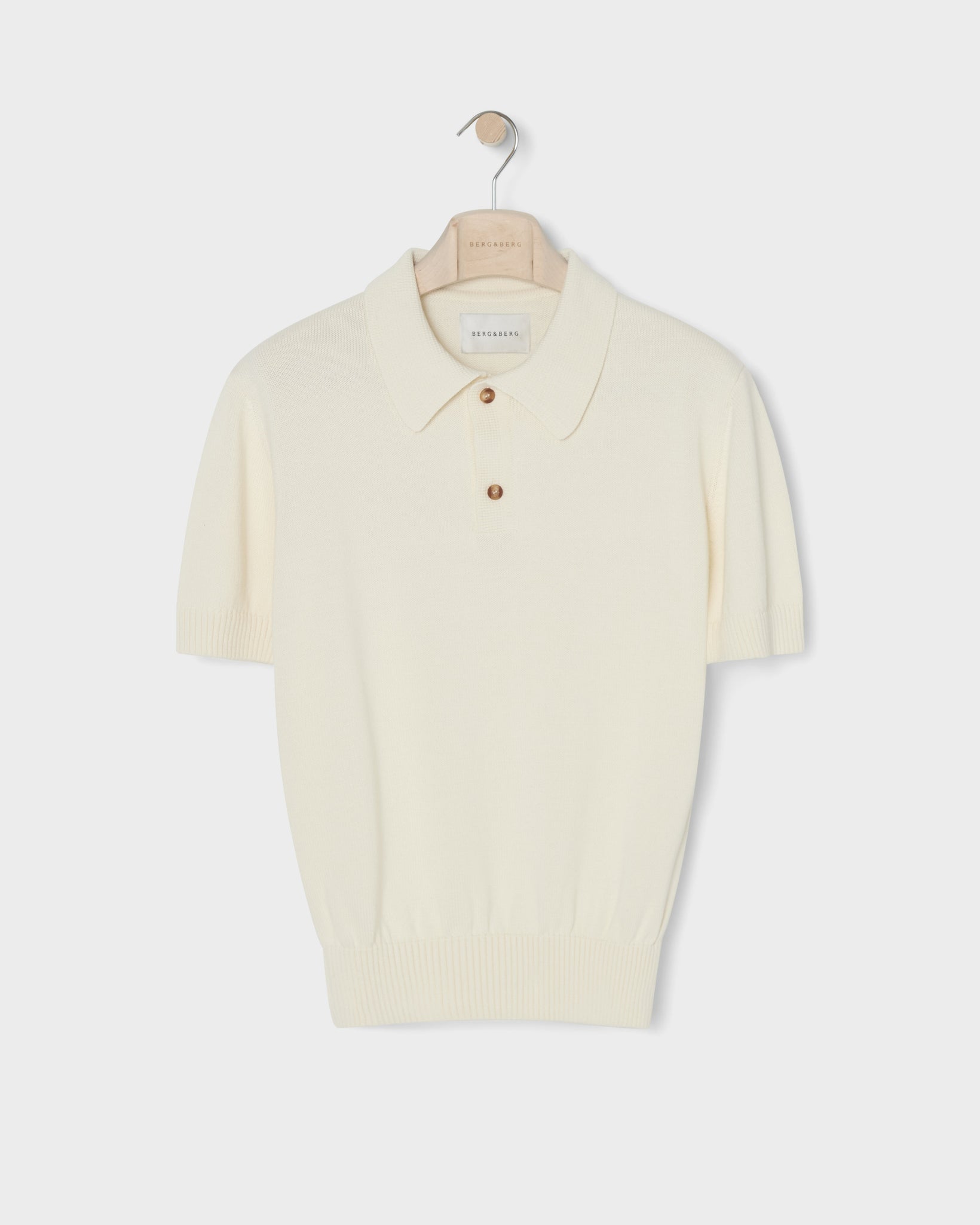 Bror Knitted Polo - Ivory Berg & Berg