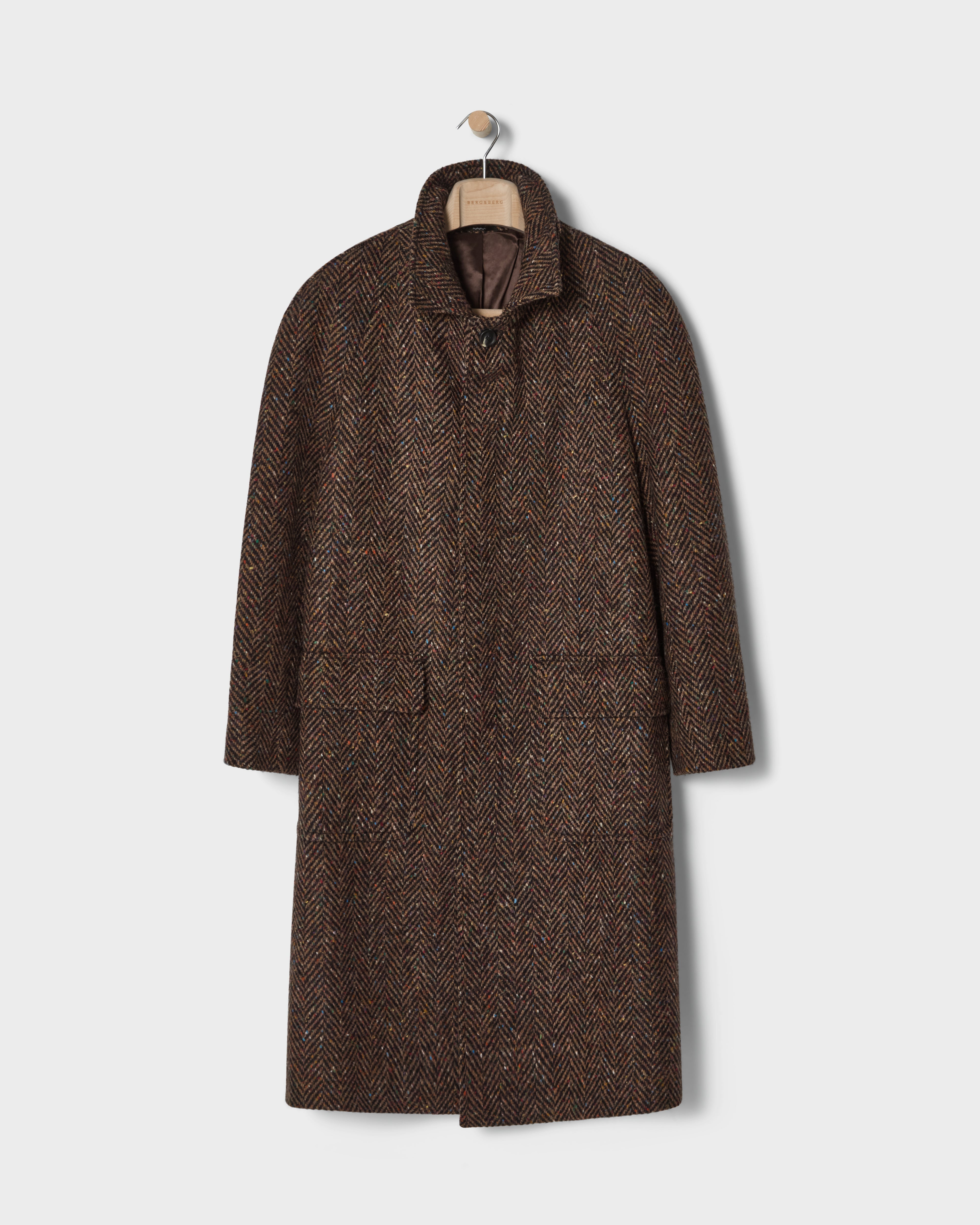 Nelson Tweed Raglan Coat - Brown – Berg & Berg