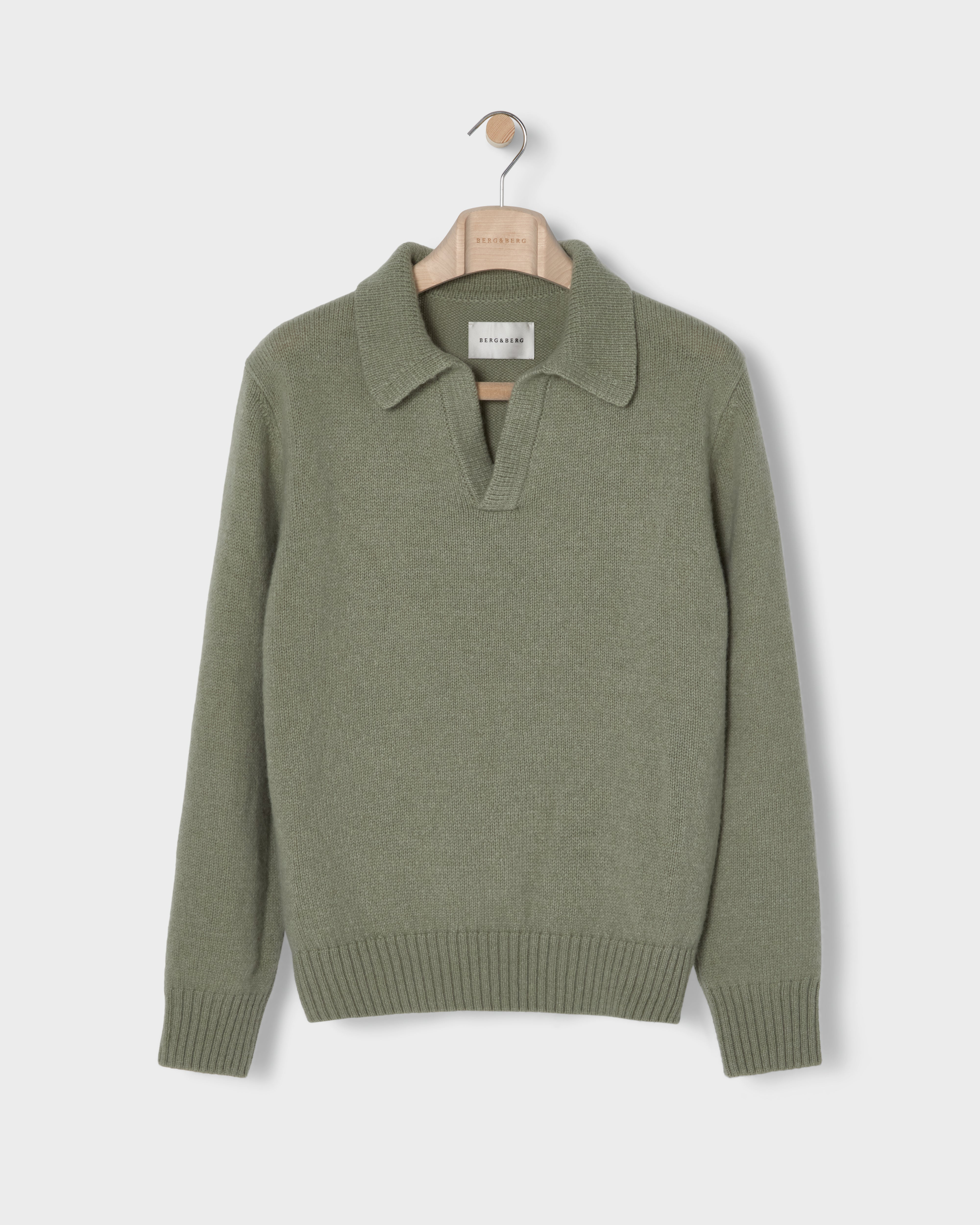 Benny Wool/Cashmere Polo - Pistachio – Berg & Berg