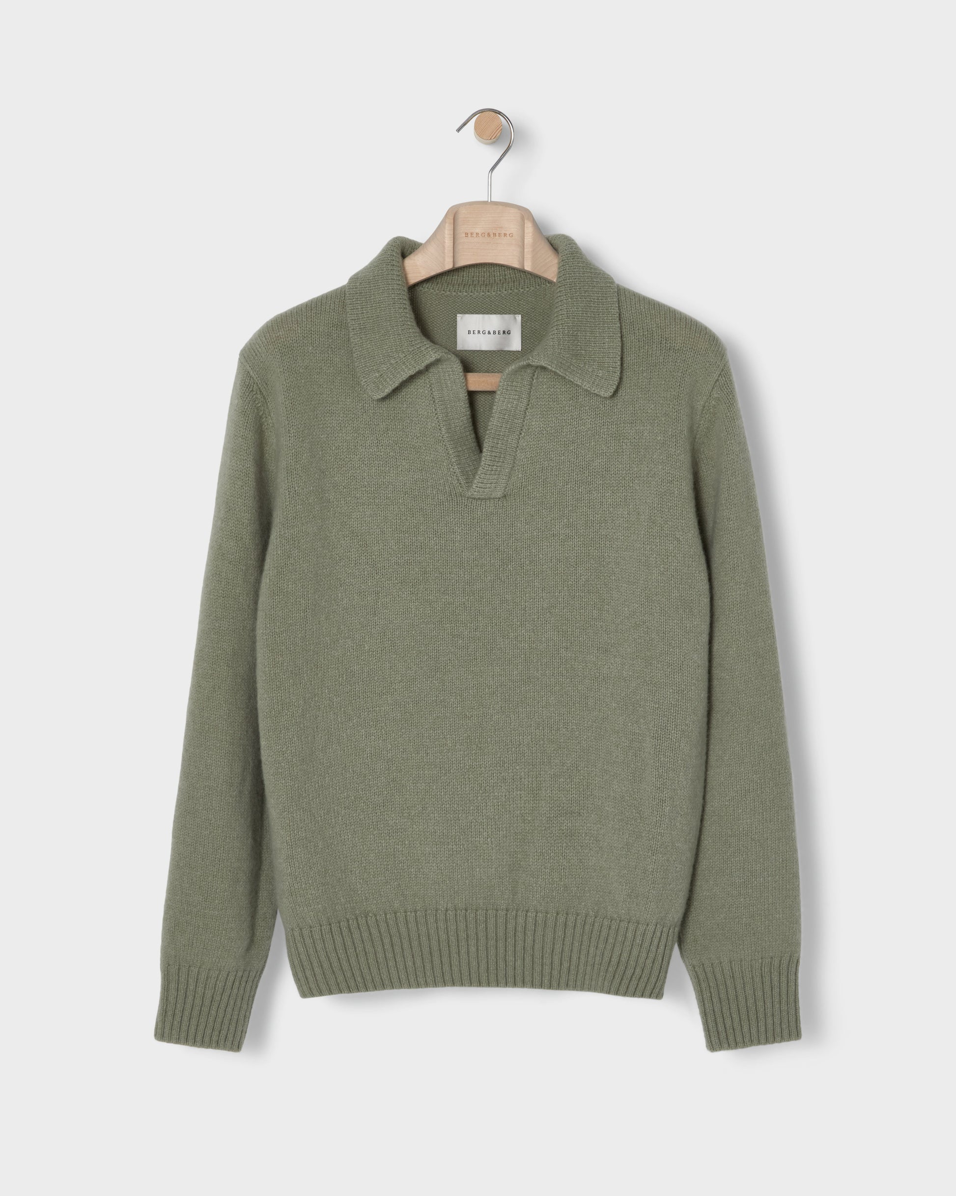 Benny Wool/Cashmere Polo - Pistachio bergbergstore