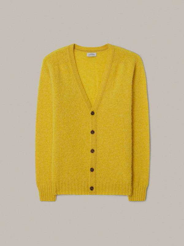 Bobbo Shaggy Crew Neck Sweater - Yellow | Berg & Berg