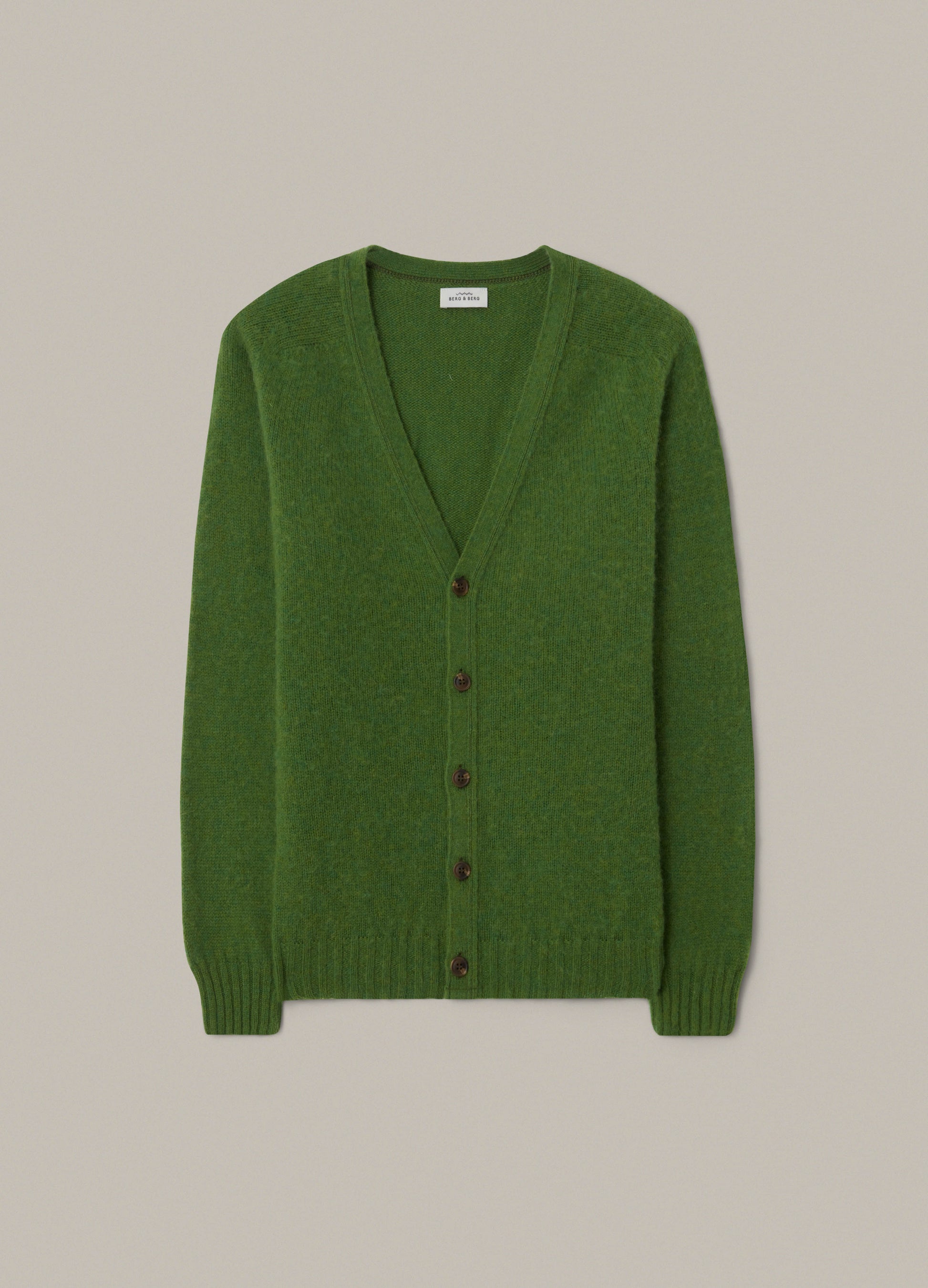 Brian Shaggy Cardigan - Green bergbergstore