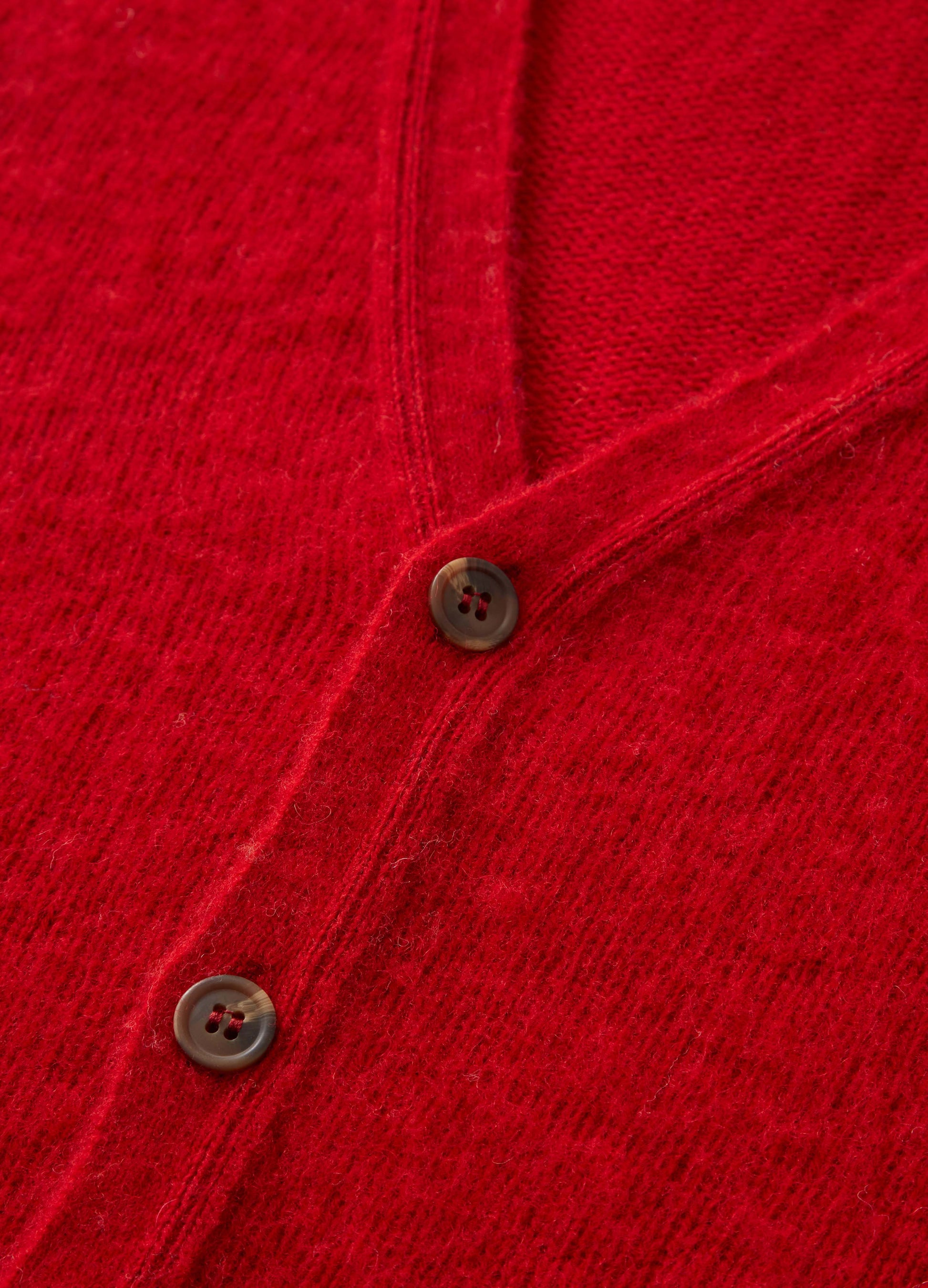Brian Shaggy Cardigan - Red bergbergstore