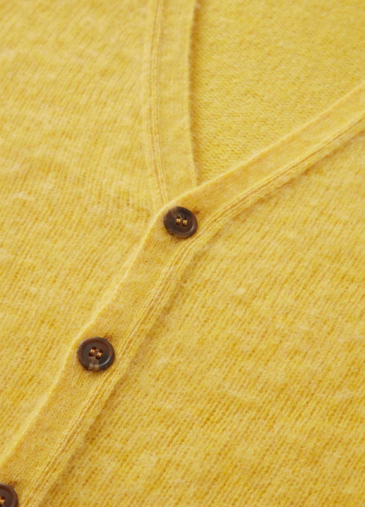 Brian Shaggy Cardigan - Yellow bergbergstore