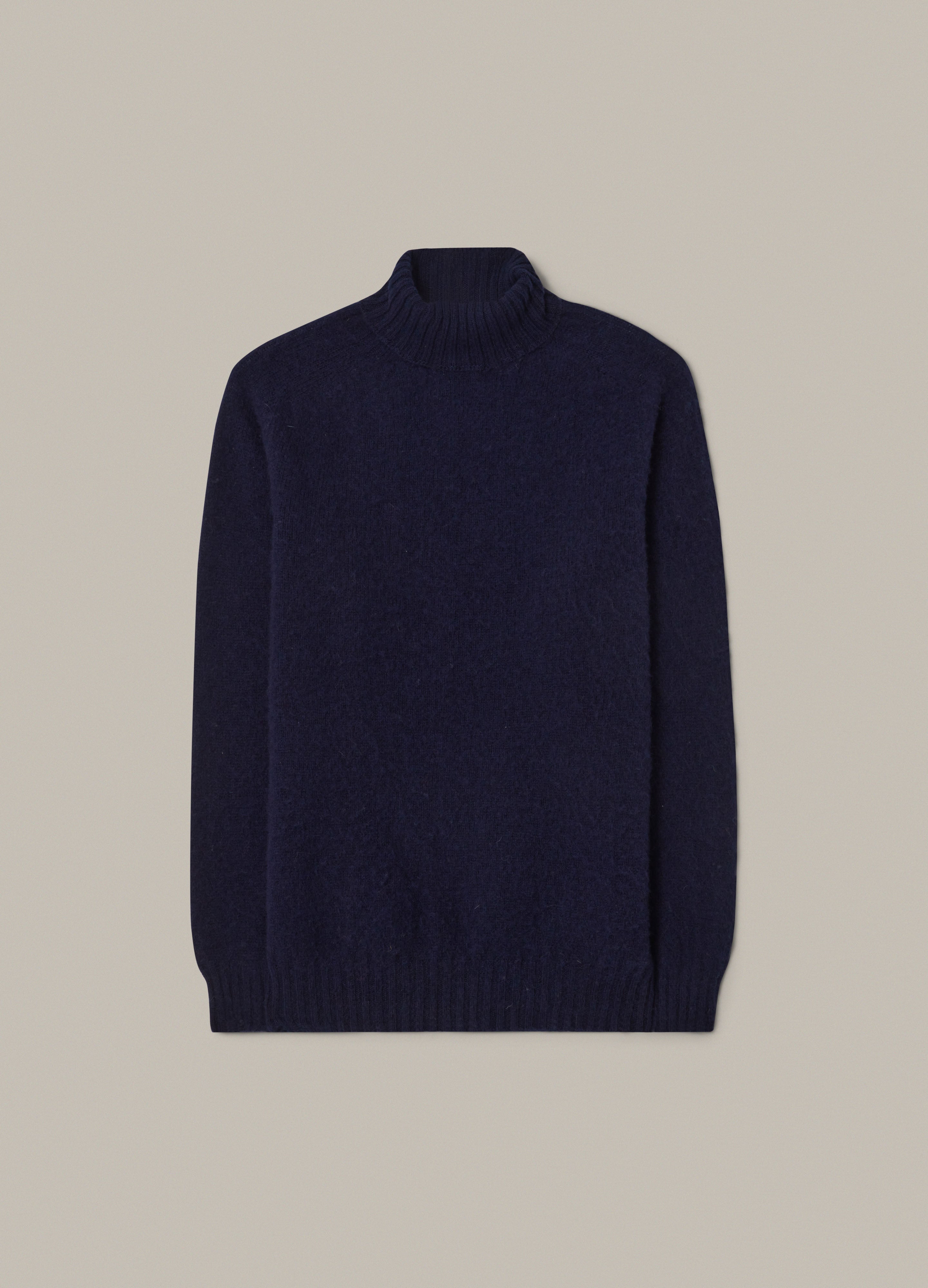Bosse Shaggy Roll Neck - Navy bergbergstore
