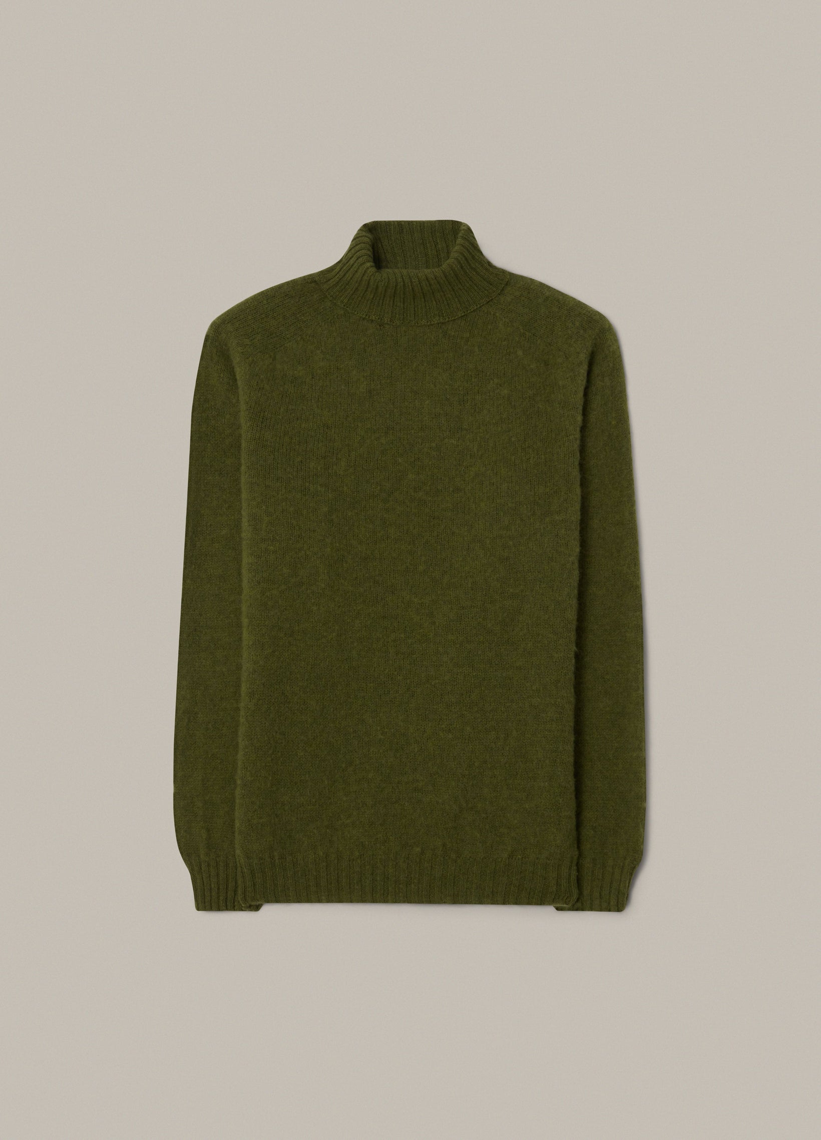 Bosse Shaggy Roll Neck - Olive bergbergstore