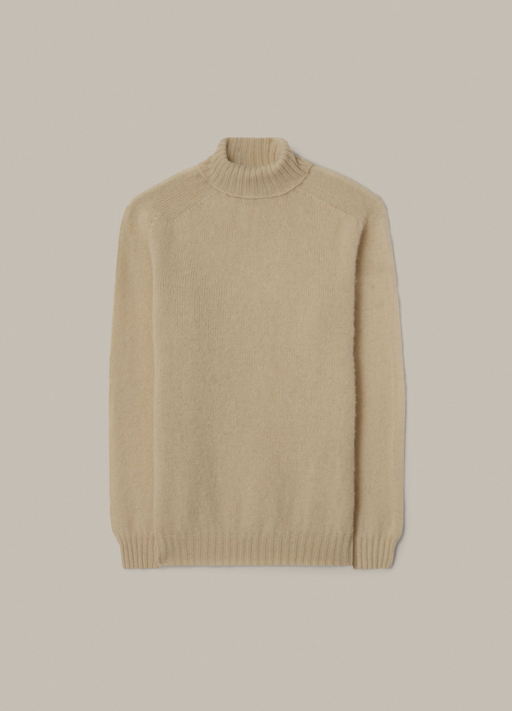 Bosse Shaggy Roll Neck - Cream bergbergstore