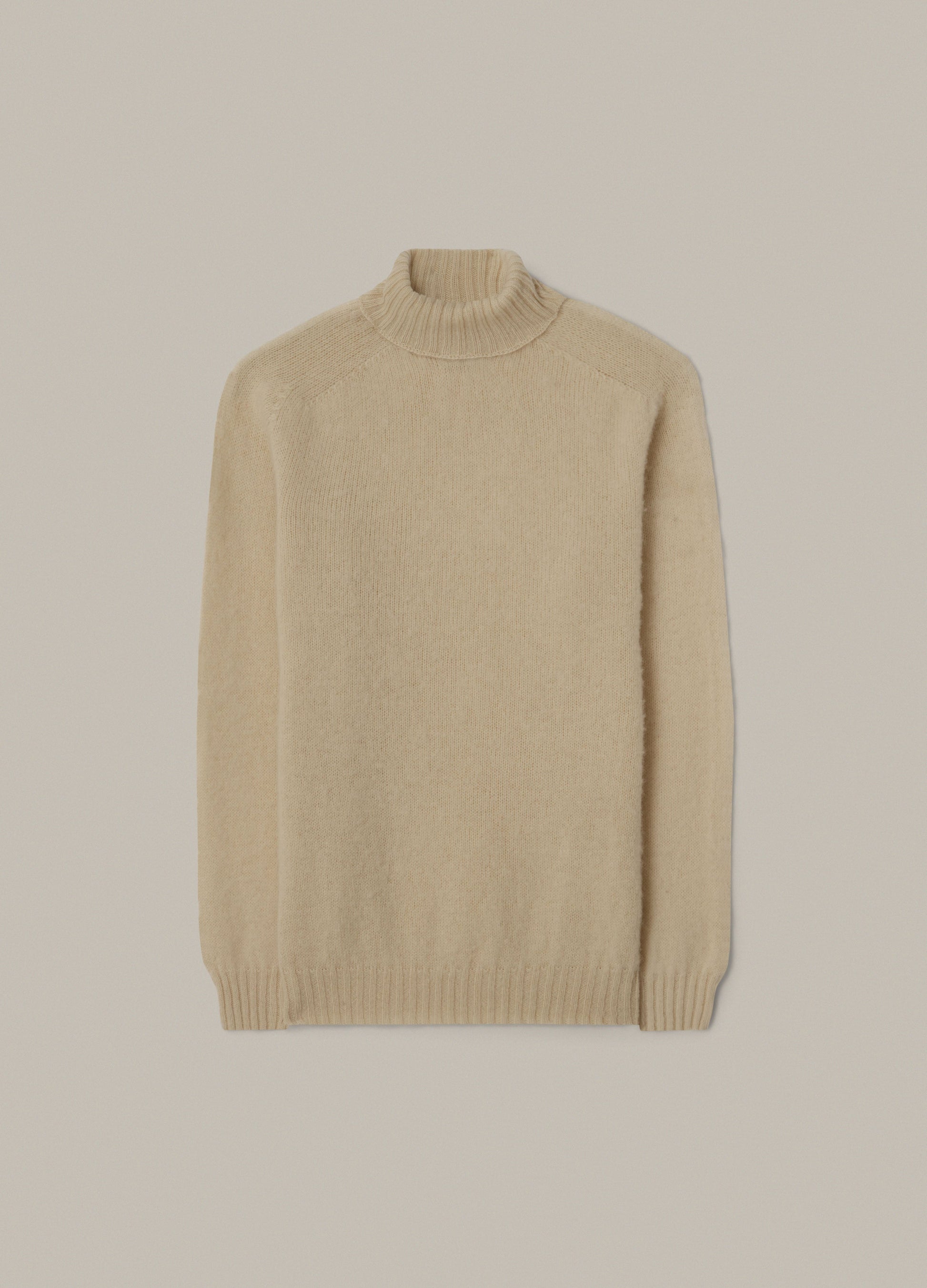 Bosse Shaggy Roll Neck - Cream bergbergstore