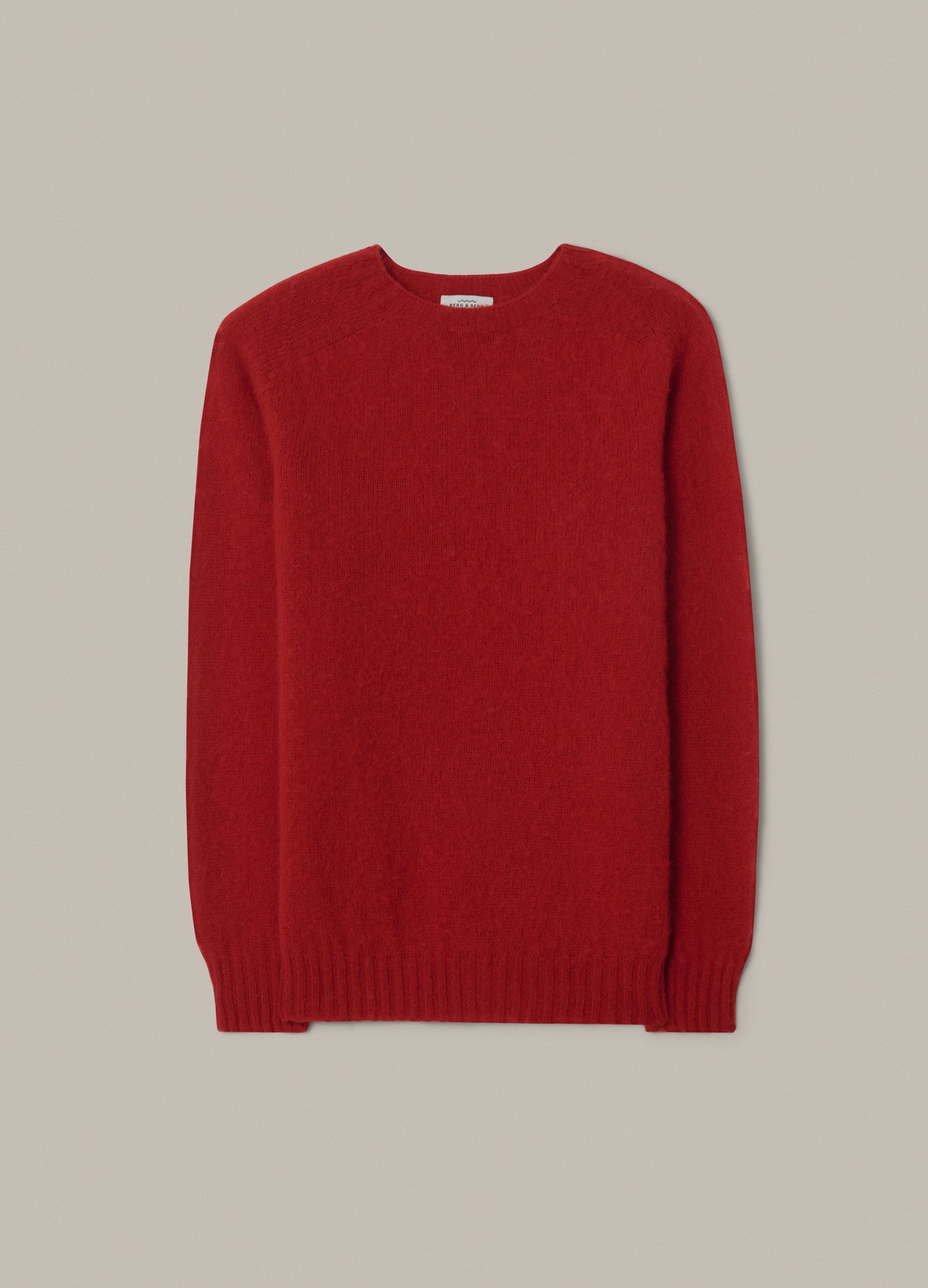 Bobbo Shaggy Crewneck - Red bergbergstore
