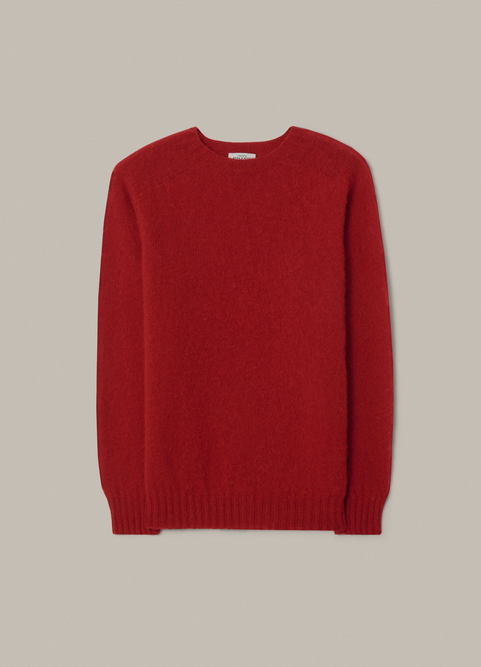 Bobbo Shaggy Crewneck - Red bergbergstore