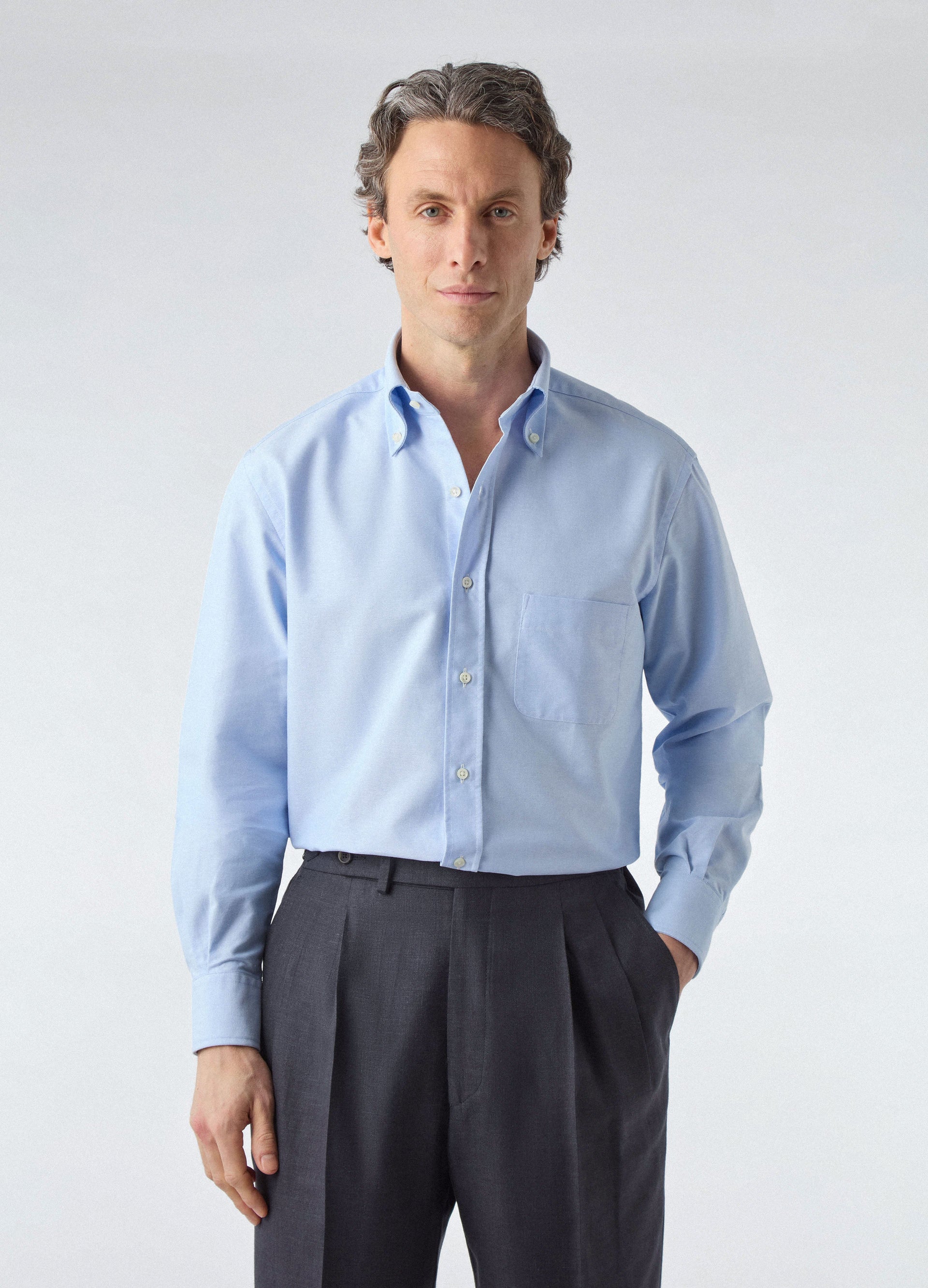 Ferdinand Oxford Button Down Shirt - Light Blue | Berg & Berg