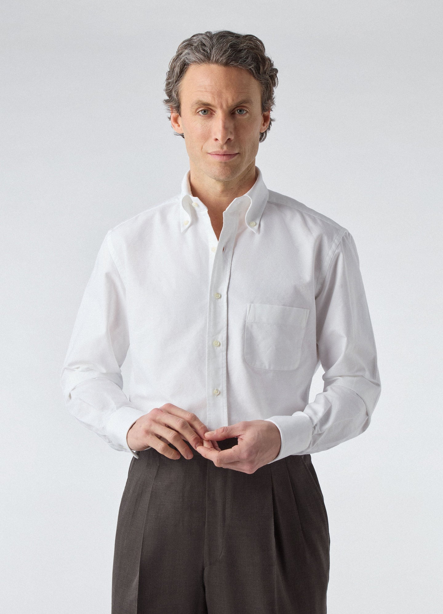 Ferdinand Oxford Button Down Shirt - White Berg & Berg