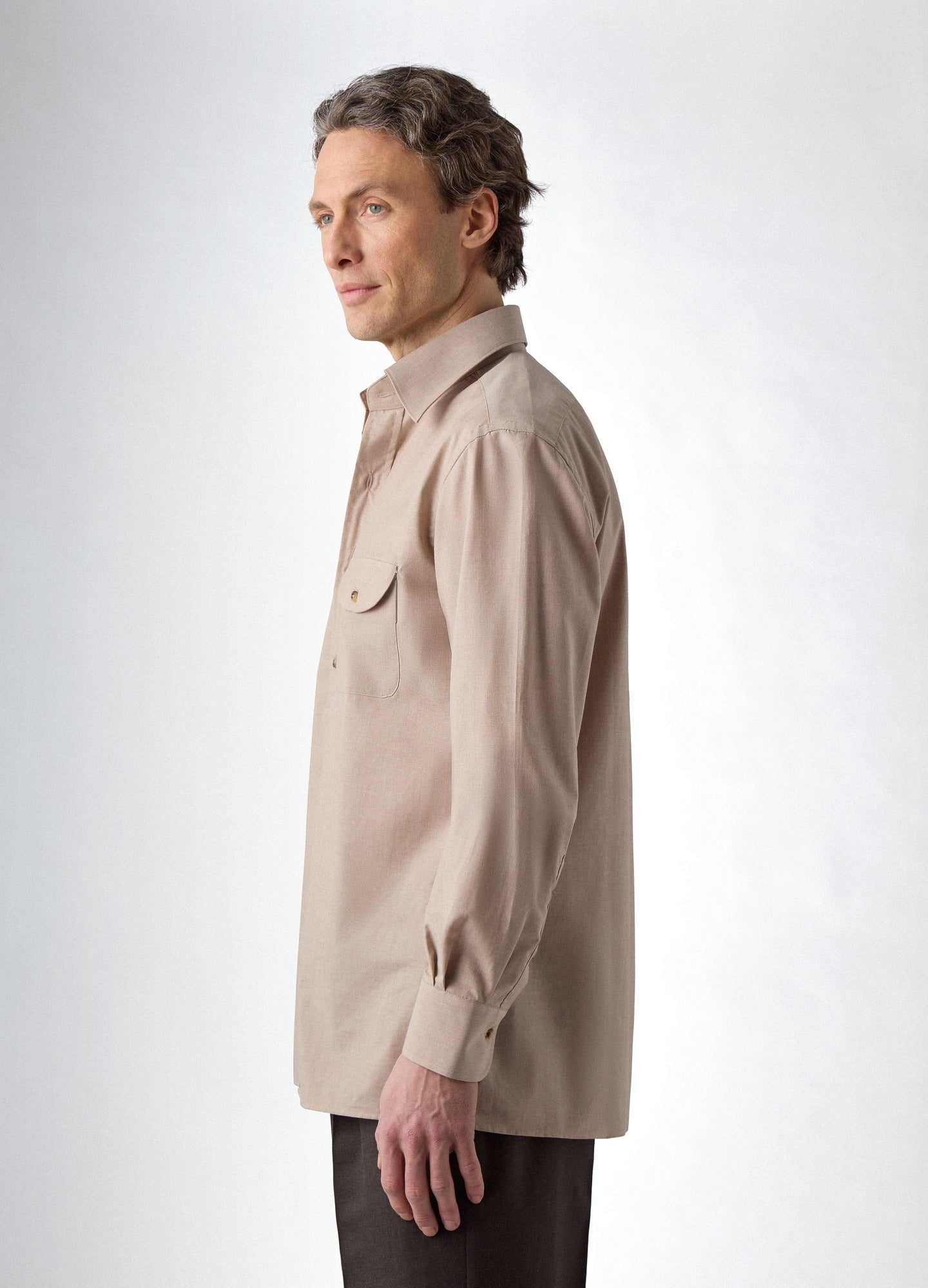 Francois Cotton/Lama Shirt - Beige Berg & Berg