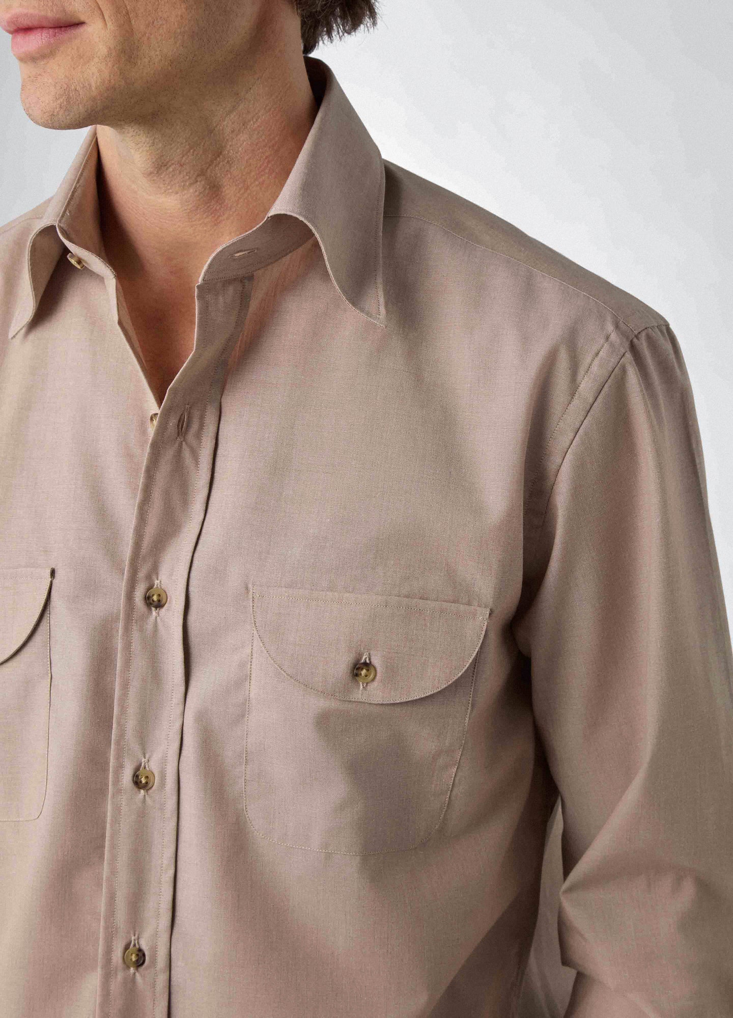 Francois Cotton/Lama Shirt - Beige Berg & Berg