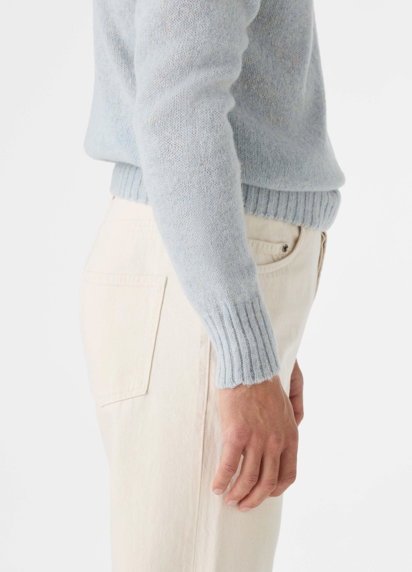 Birger Brushed Crewneck - Ice