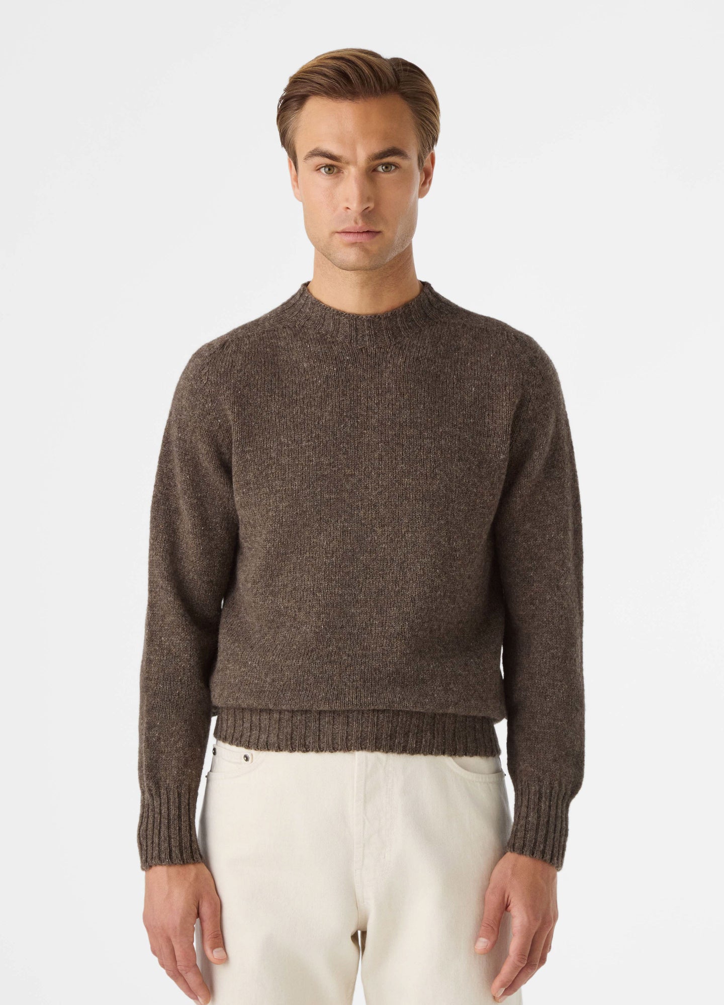 Birger Brushed Crewneck - Donkey Brown