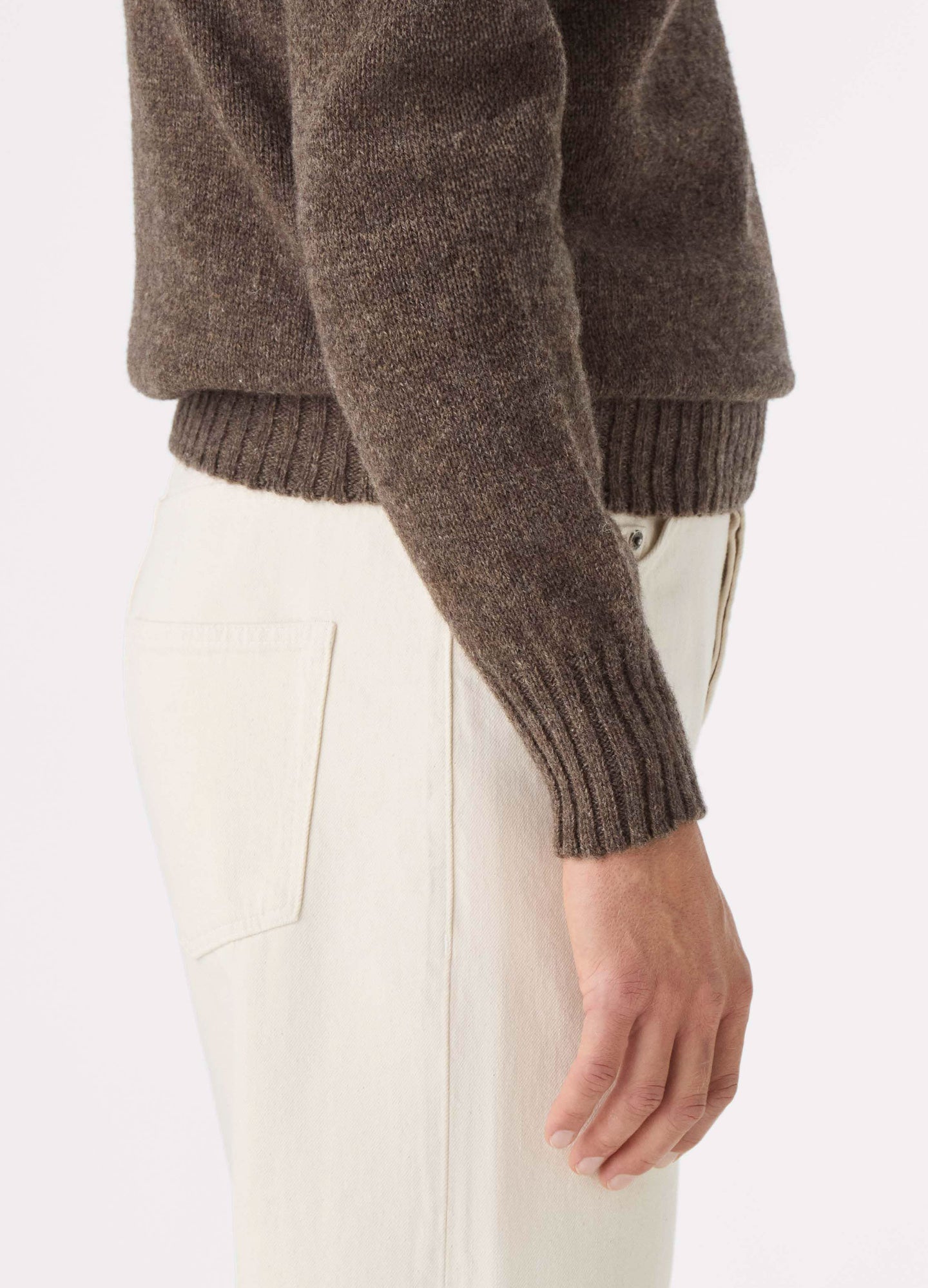 Birger Brushed Crewneck - Donkey Brown