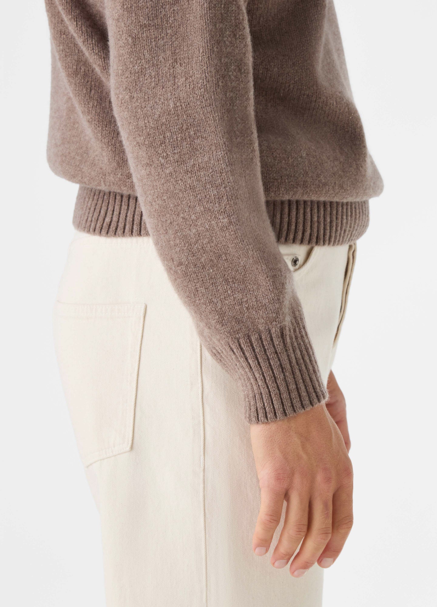 Börje Wool/Cashmere Roll Neck - Taupe