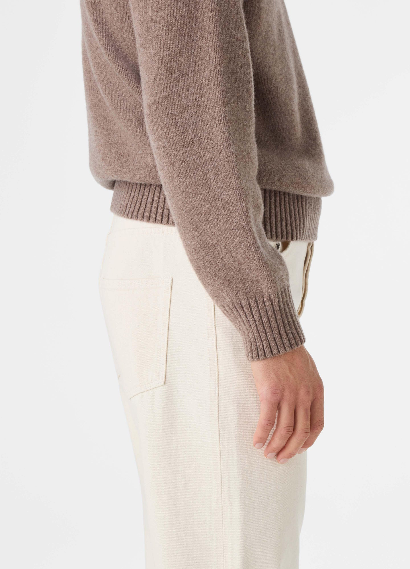 Bruno Wool/Cashmere Polo - Taupe