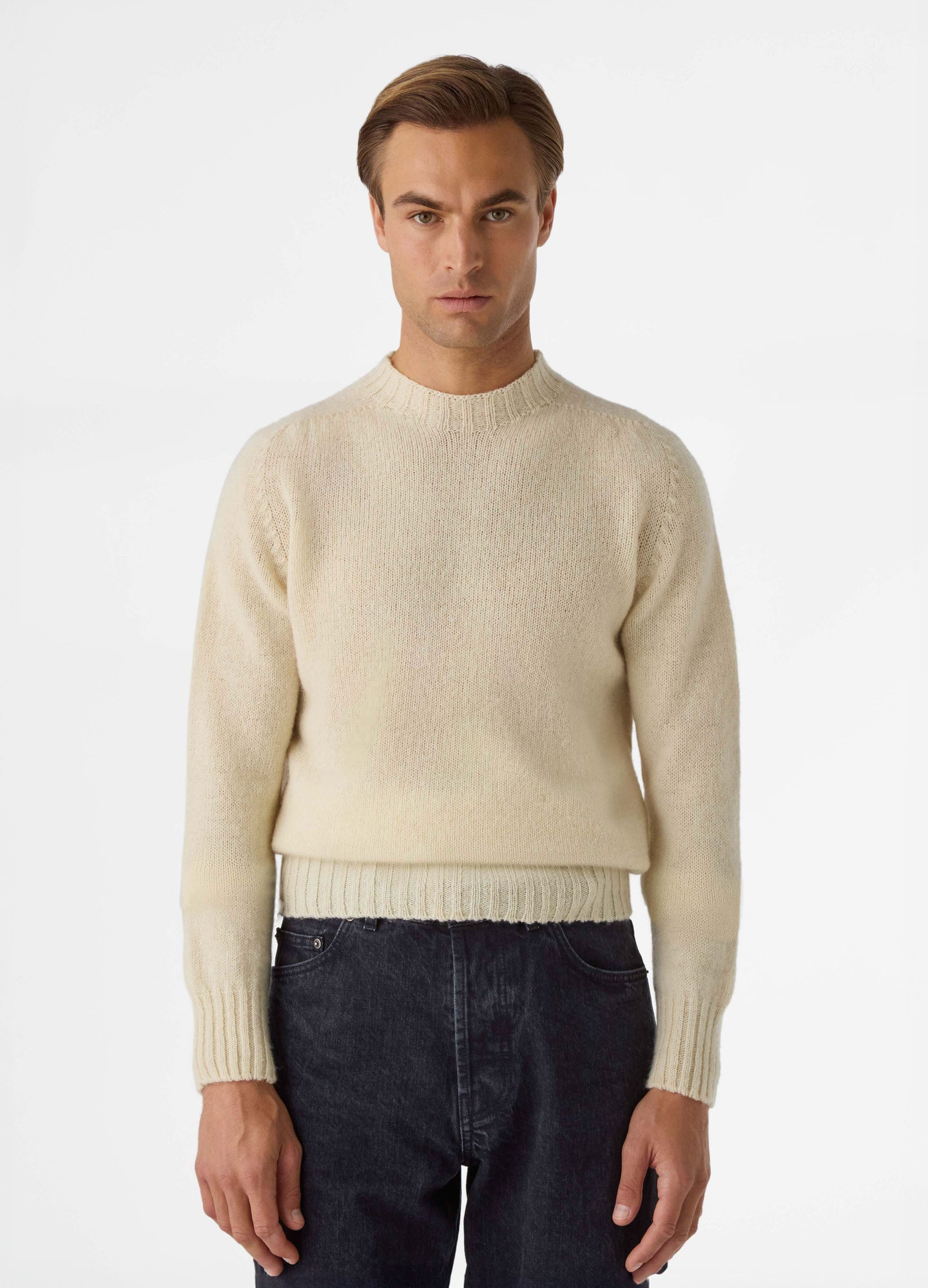 Birger Brushed Crewneck - Ecru