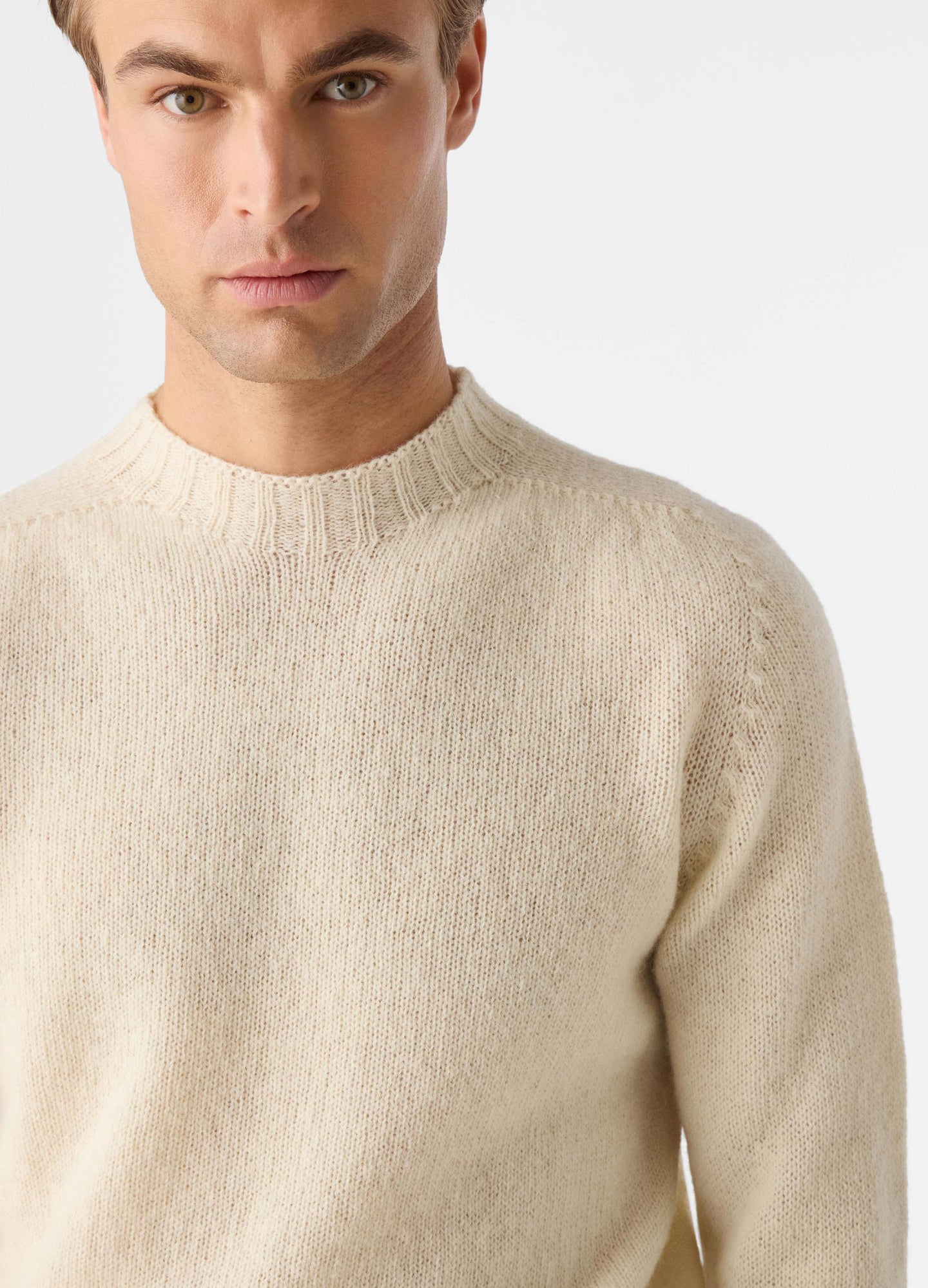 Birger Brushed Crewneck - Ecru