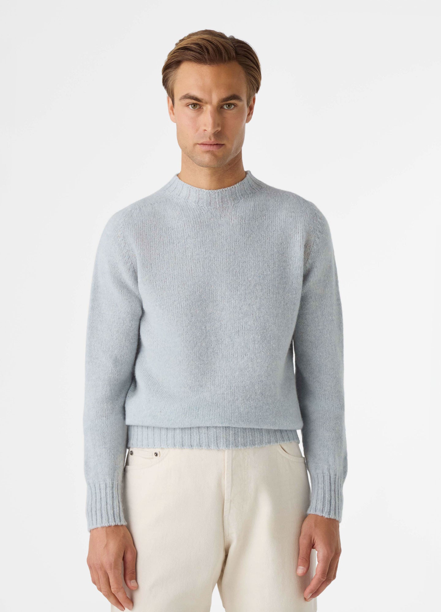 Birger Brushed Crewneck - Ice