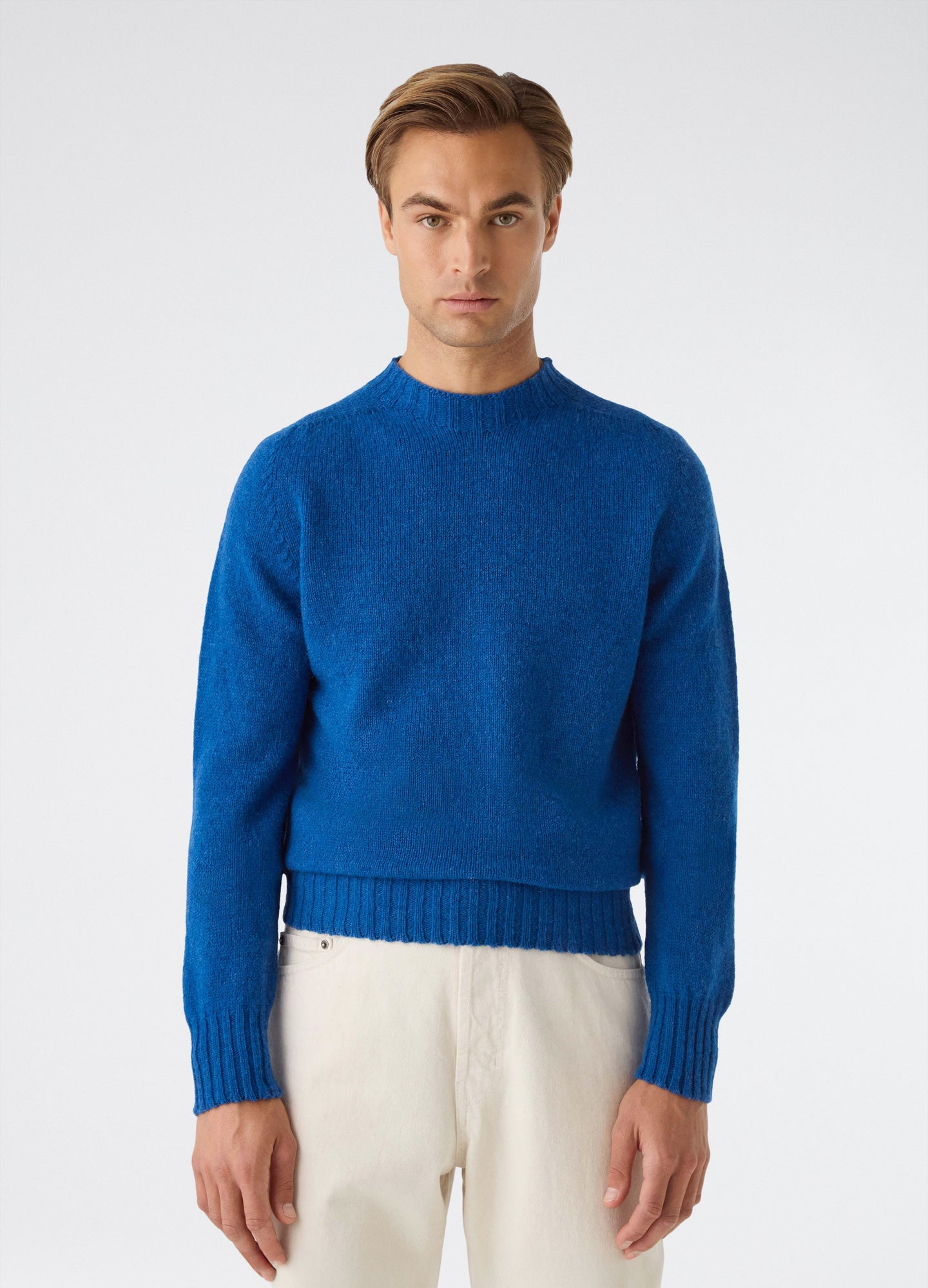 Birger Shaggy Crew Neck - Sky Blue