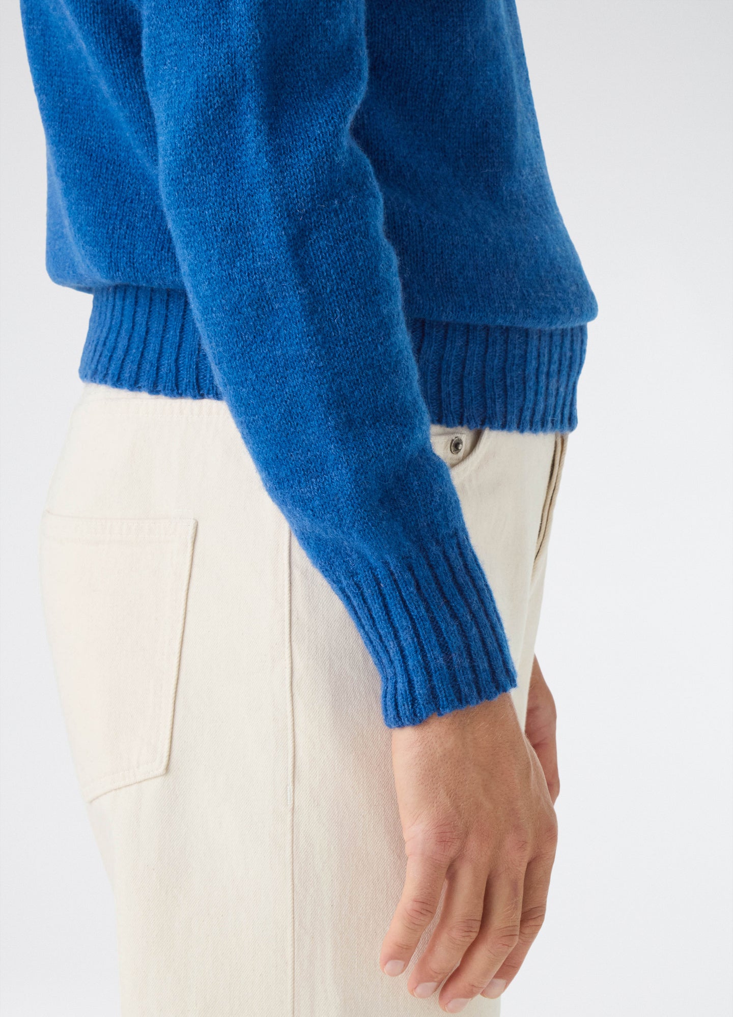 Birger Shaggy Crew Neck - Sky Blue