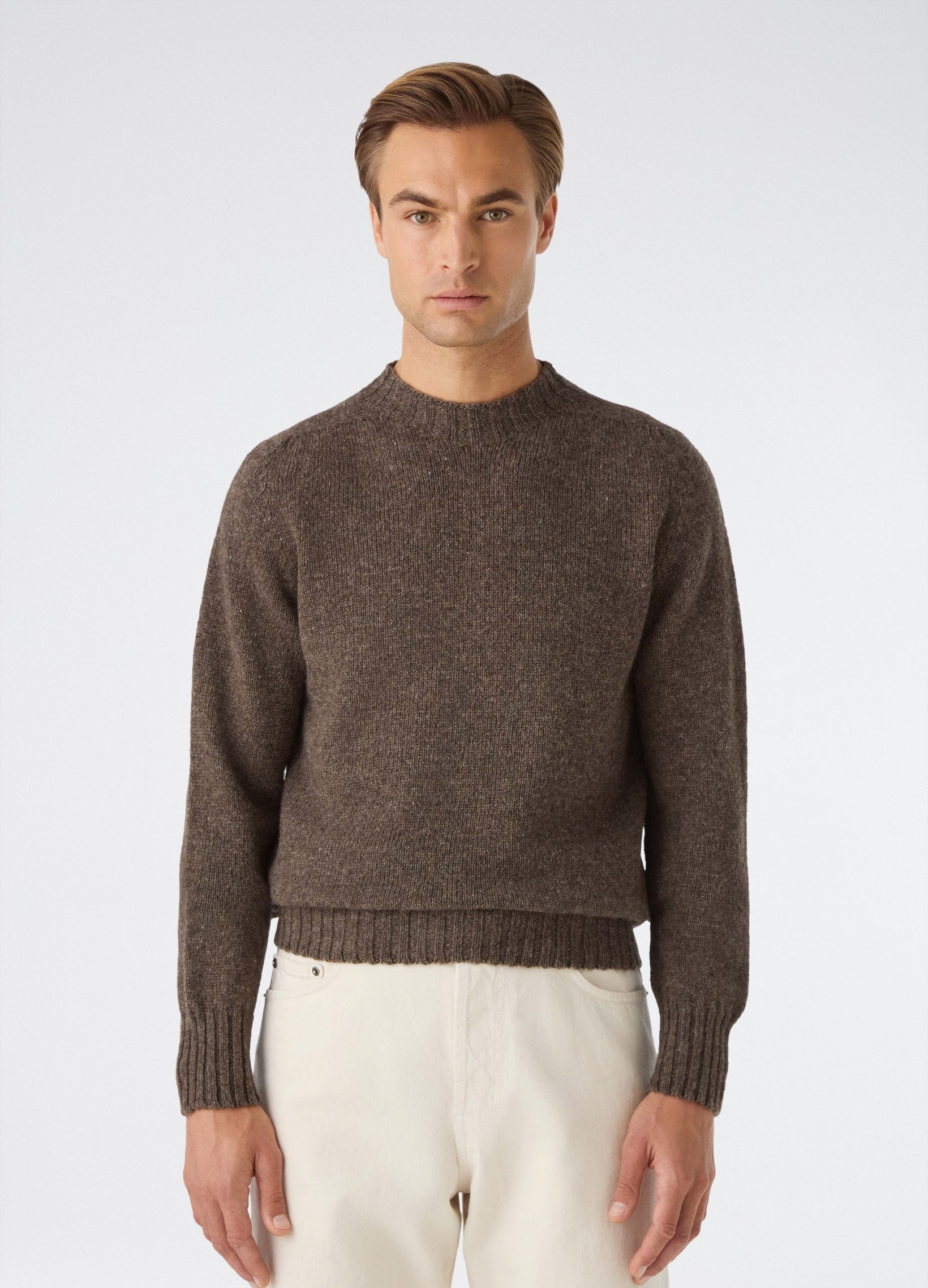 Birger Shaggy Crew Neck - Donkey Brown bergbergstore