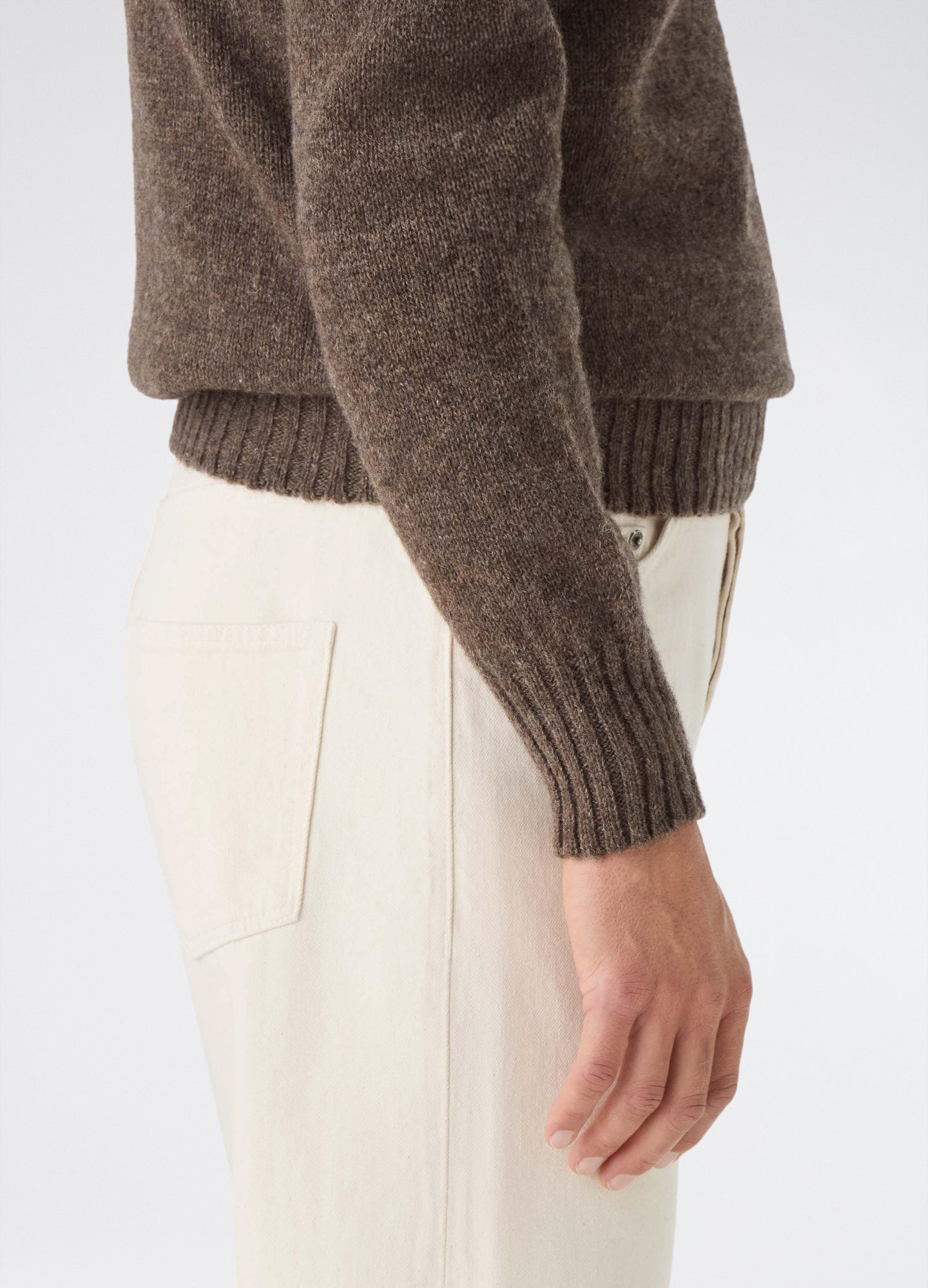 Birger Shaggy Crew Neck - Donkey Brown