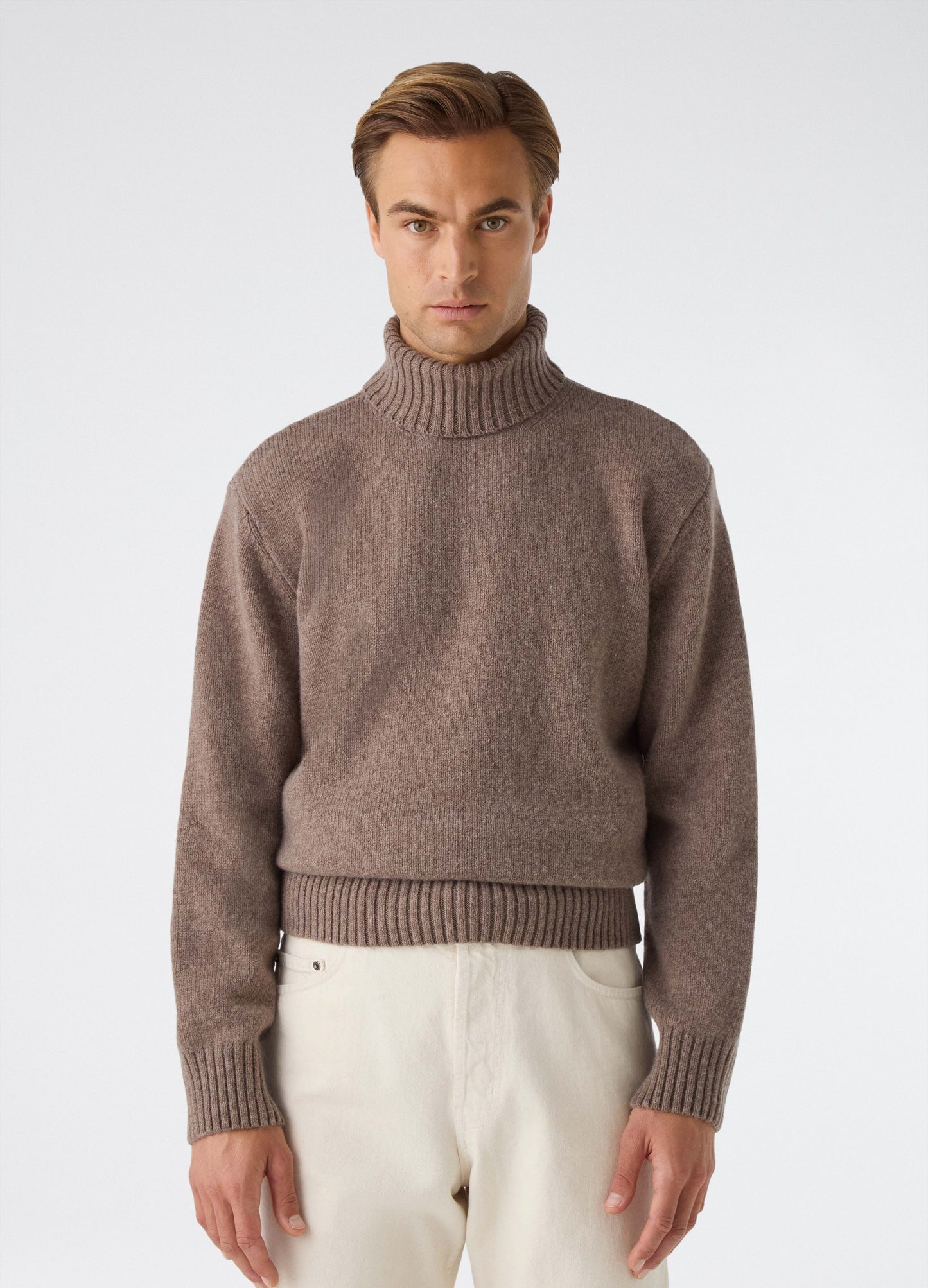 Börje Wool/Cashmere Roll Neck - Taupe bergbergstore