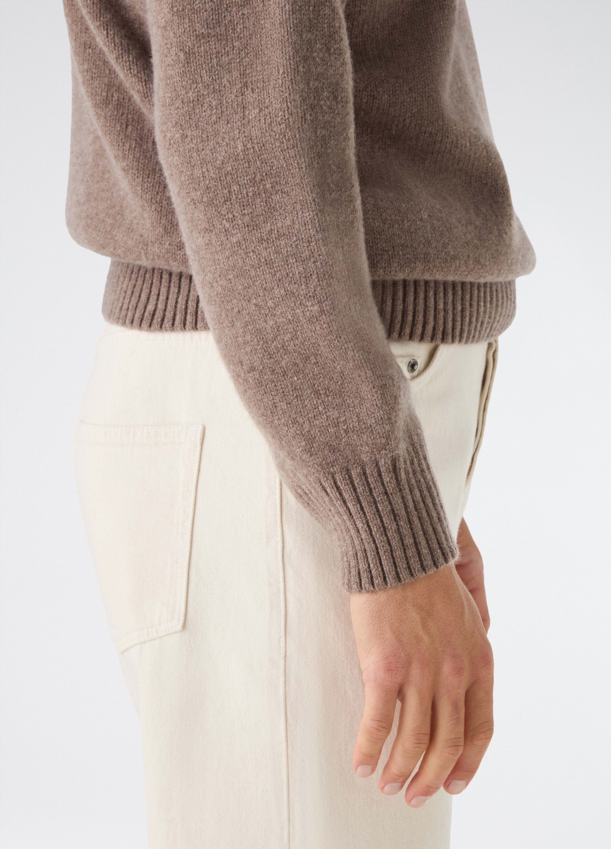 Börje Wool/Cashmere Roll Neck - Taupe bergbergstore