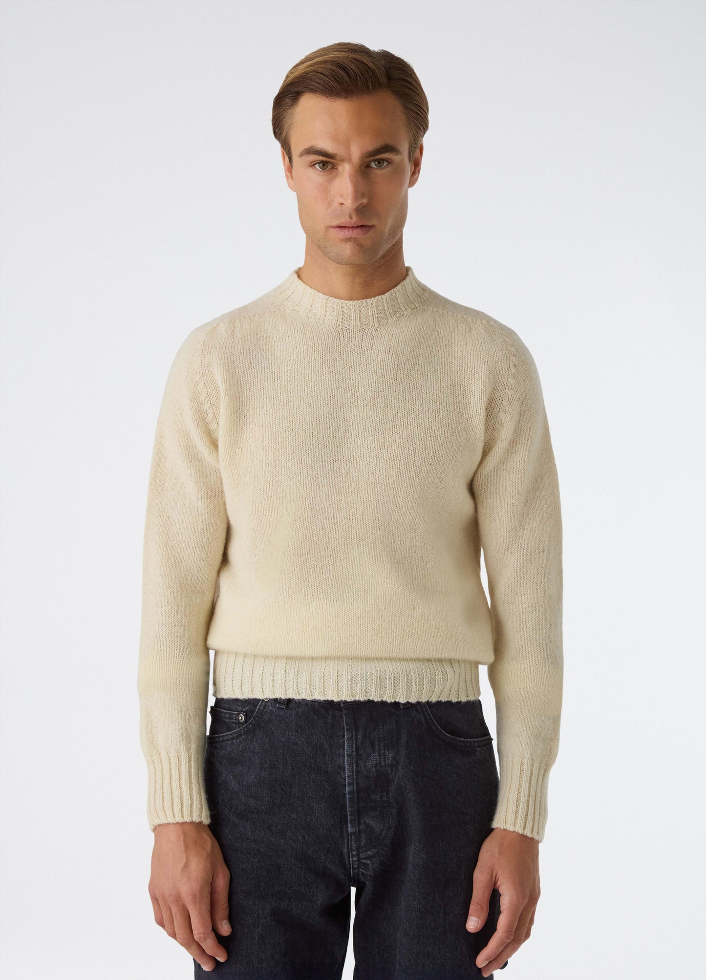 Birger Shaggy Crew Neck - Ecru bergbergstore
