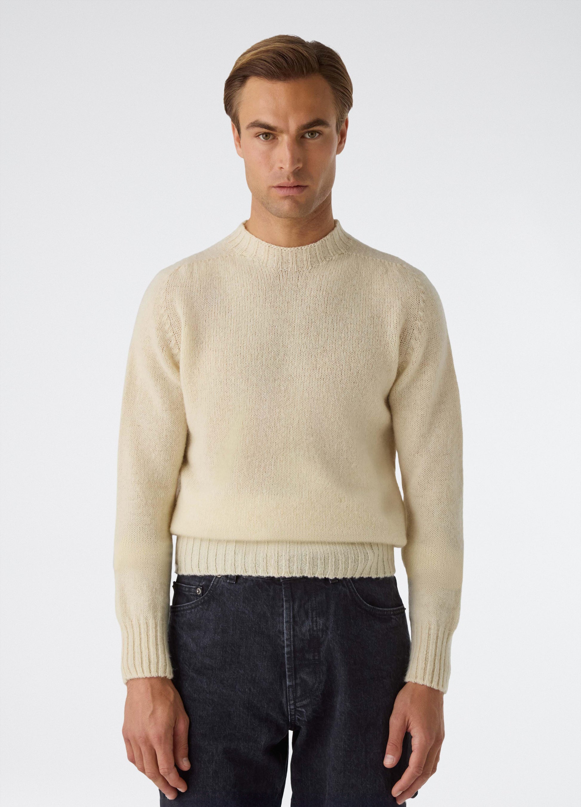 Birger Shaggy Crew Neck - Ecru bergbergstore