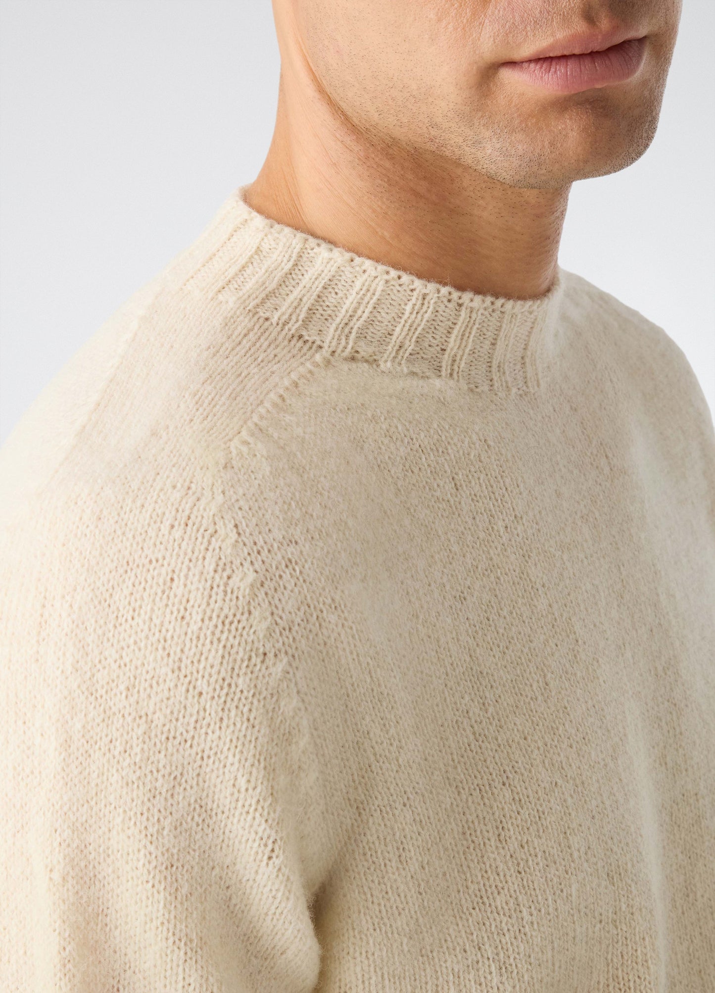 Birger Shaggy Crew Neck - Ecru bergbergstore