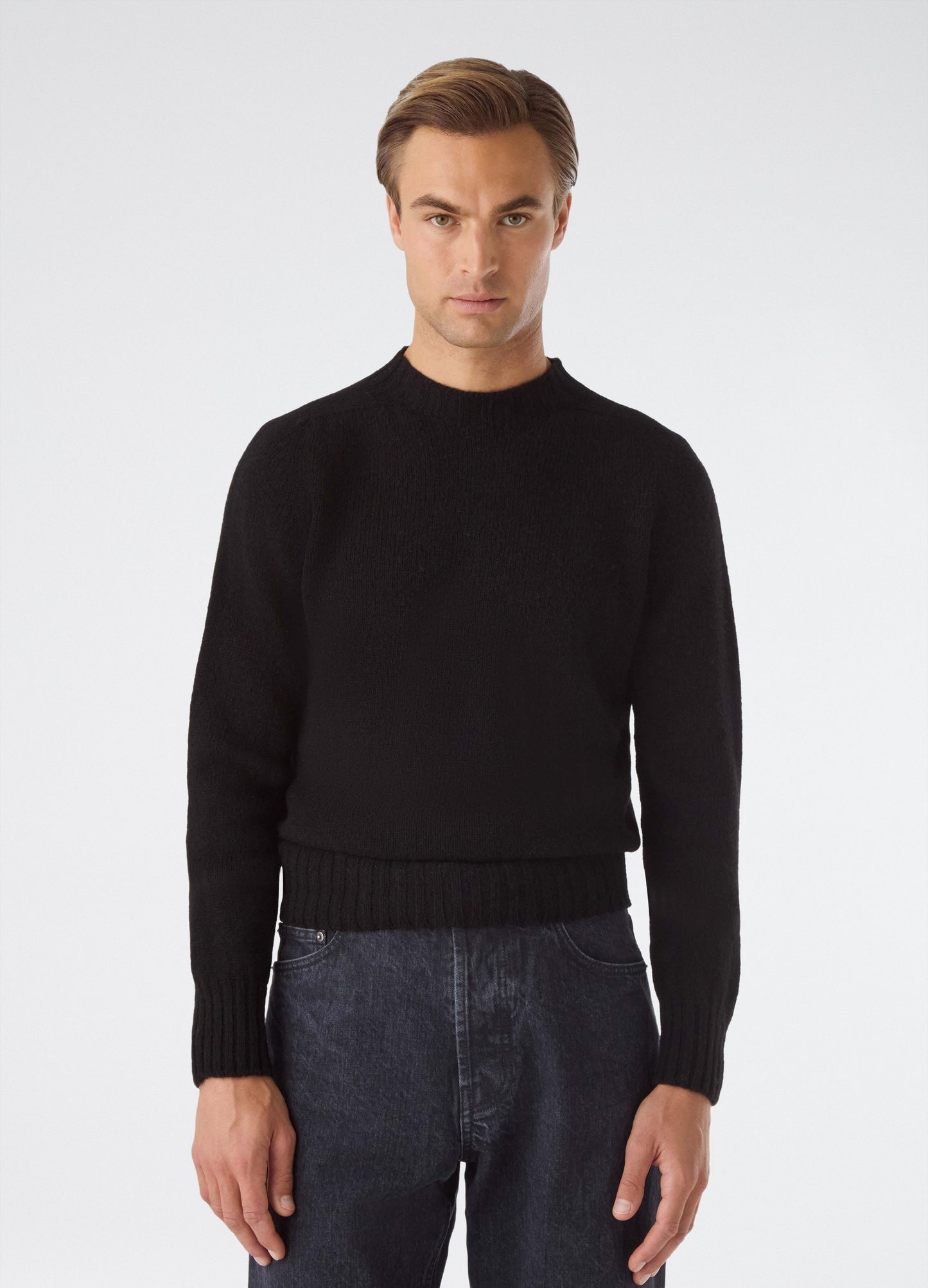Birger Shaggy Crew Neck - Black bergbergstore