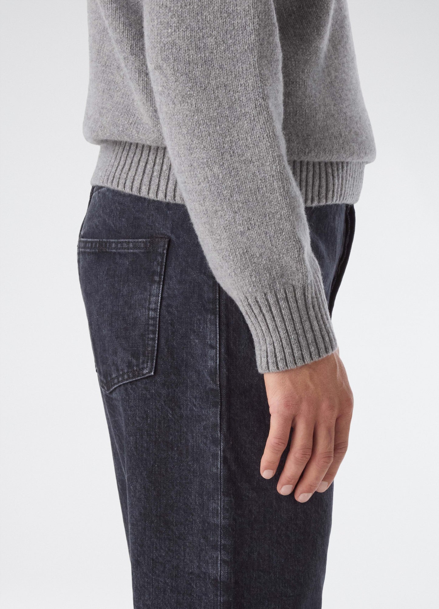 Bruno Wool/Cashmere Polo - Mid Grey bergbergstore