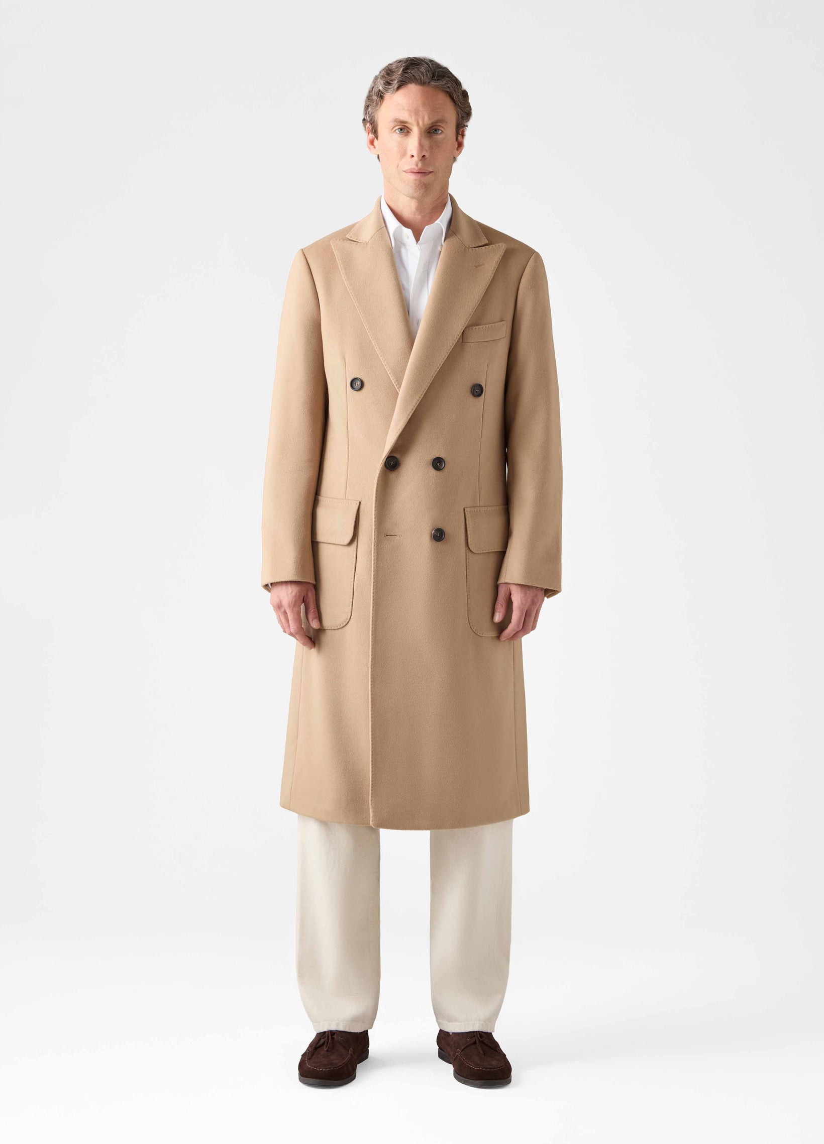 Noah Double Breasted Coat - Camel Berg & Berg