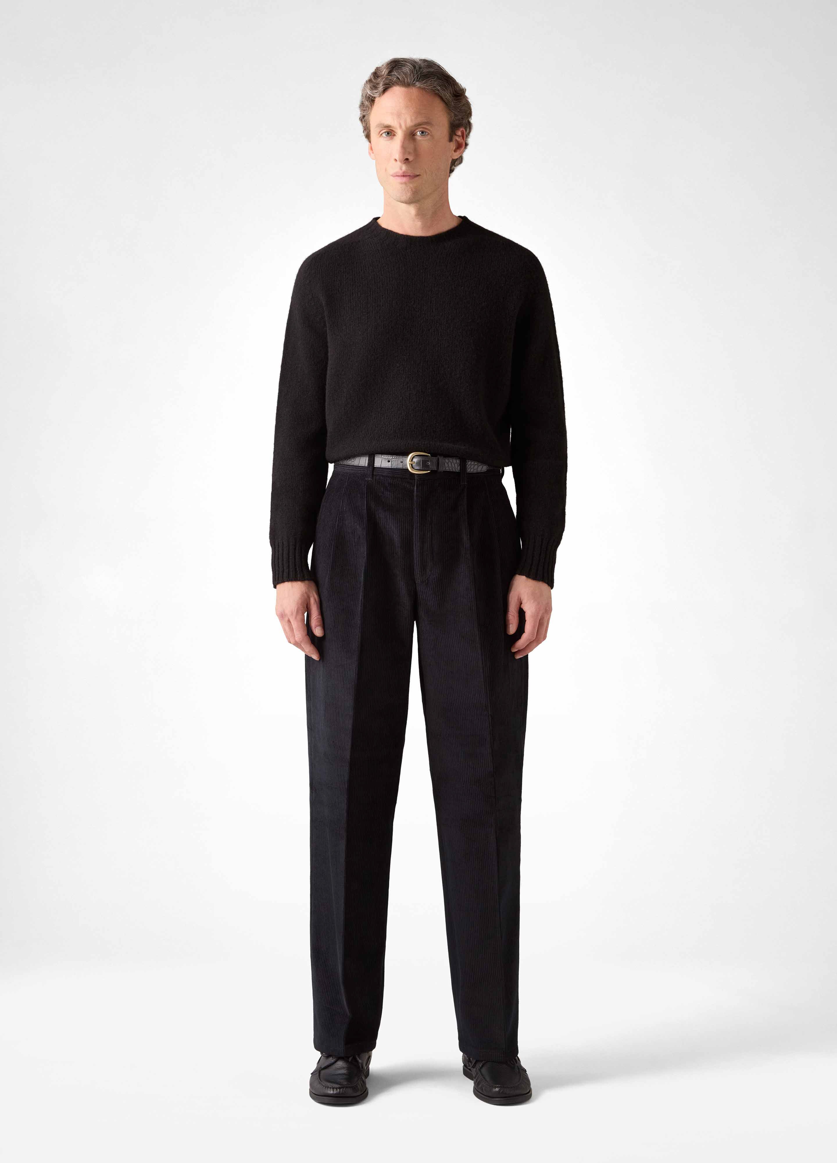 BALMAIN ripped corduroy trousers 30 ブラック Antonello Corduroy Trousers - Black – Berg & Berg