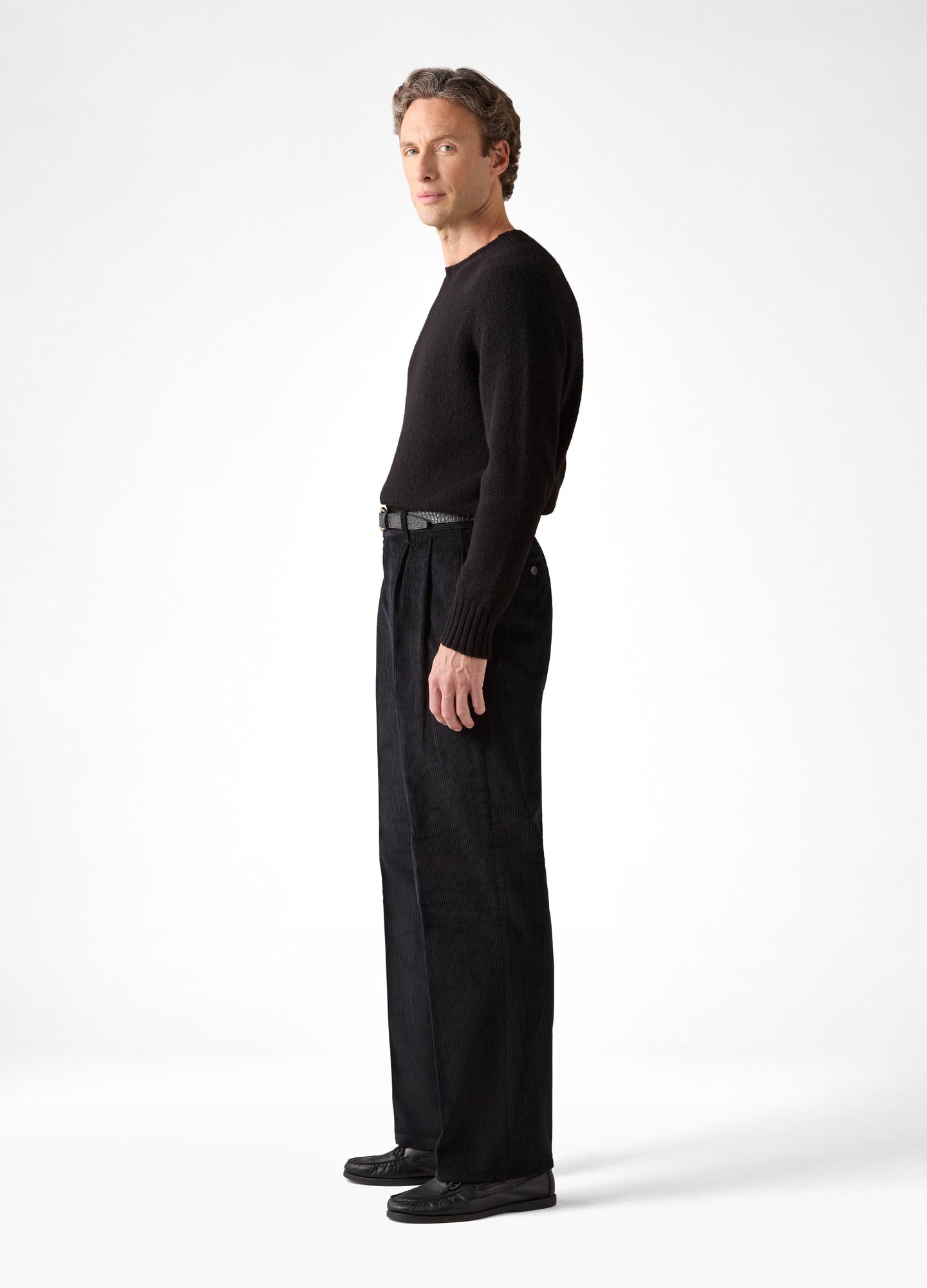 Antonello Corduroy Trousers - Black