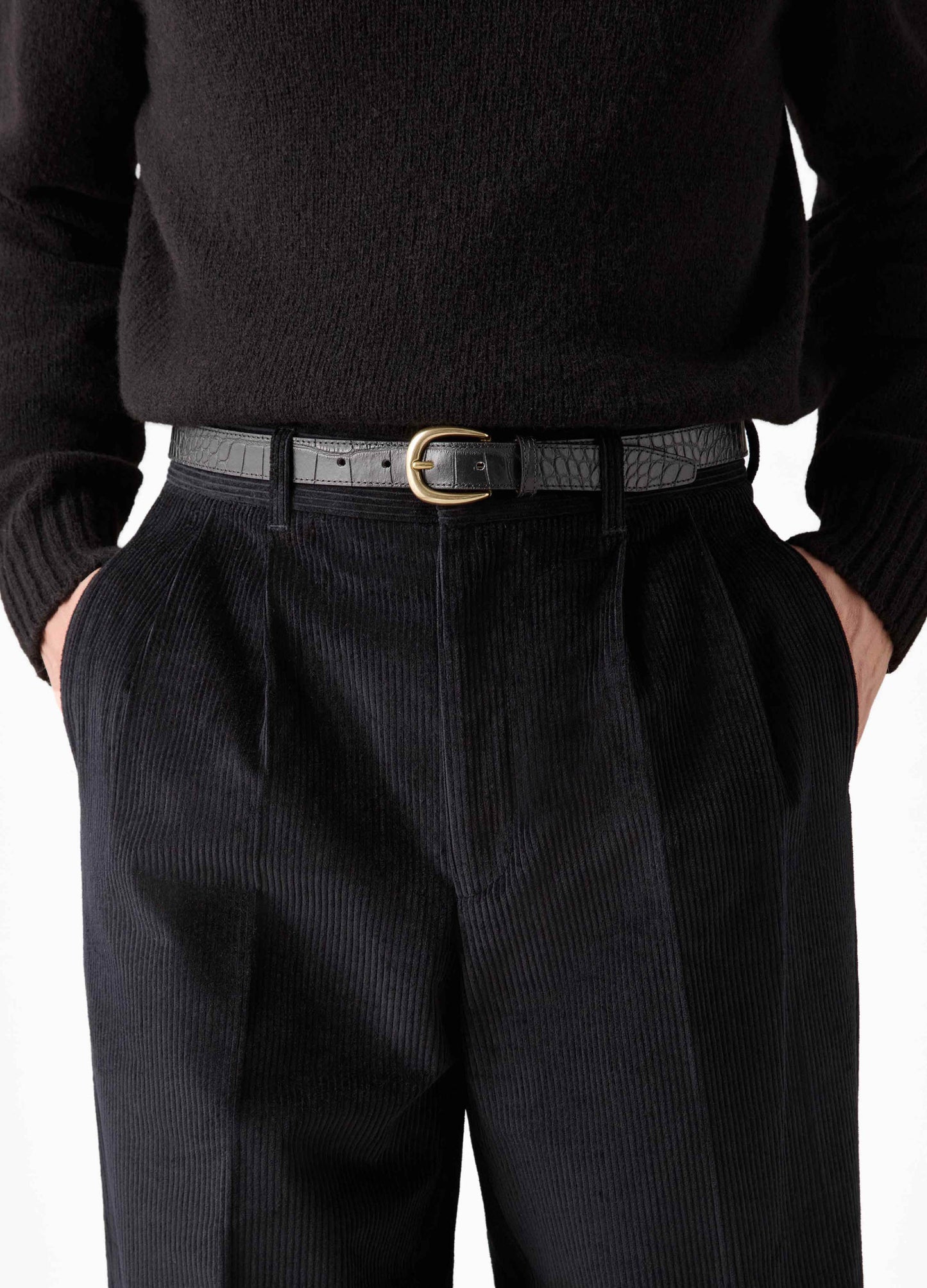Antonello Corduroy Trousers - Black Berg & Berg
