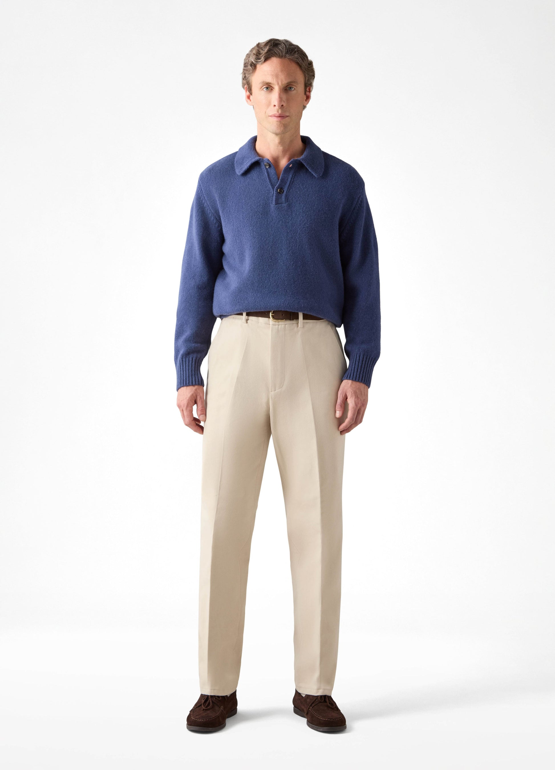 Alfie Cotton Trousers - Cream Berg & Berg