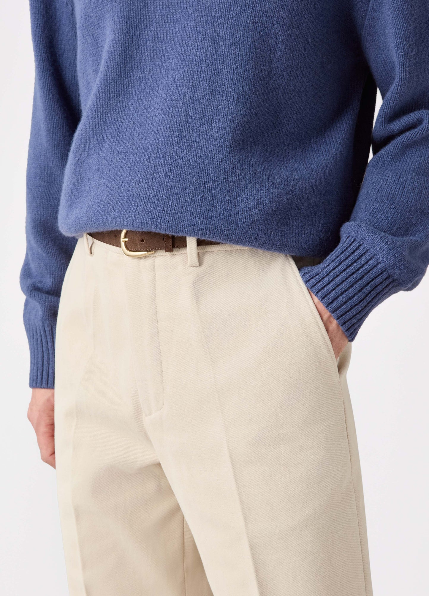 Alfie Cotton Trousers - Cream Berg & Berg