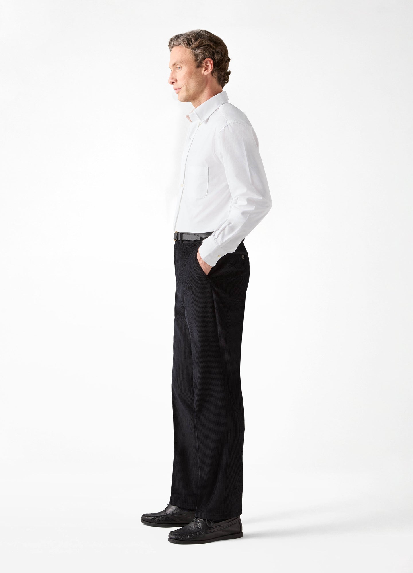 Alfie Corduroy Trousers - Black