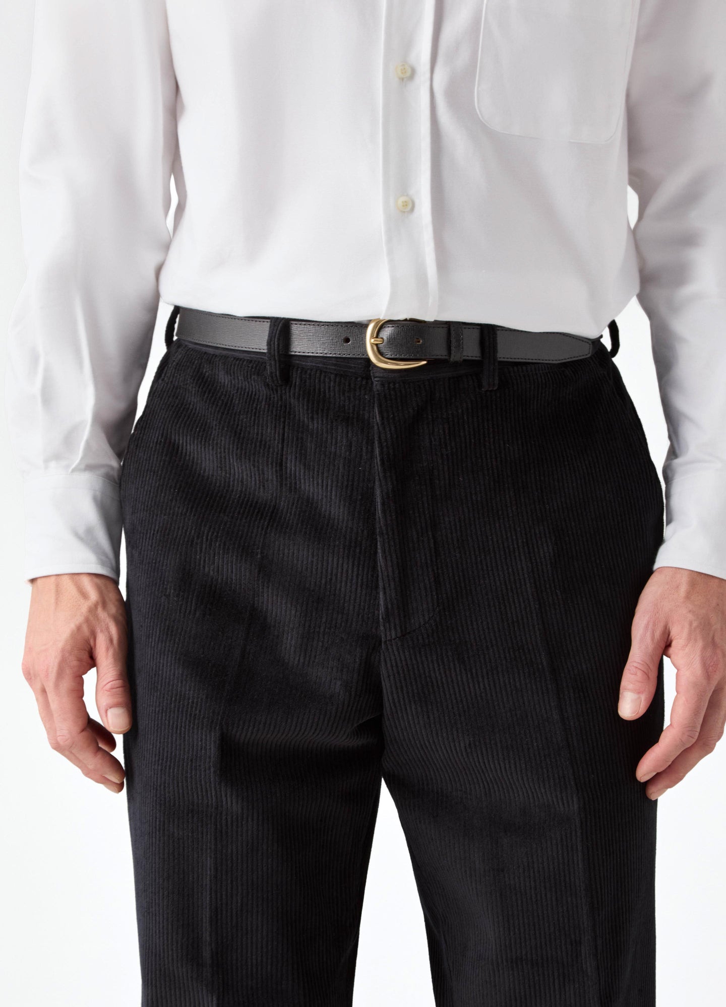 Alfie Corduroy Trousers - Black