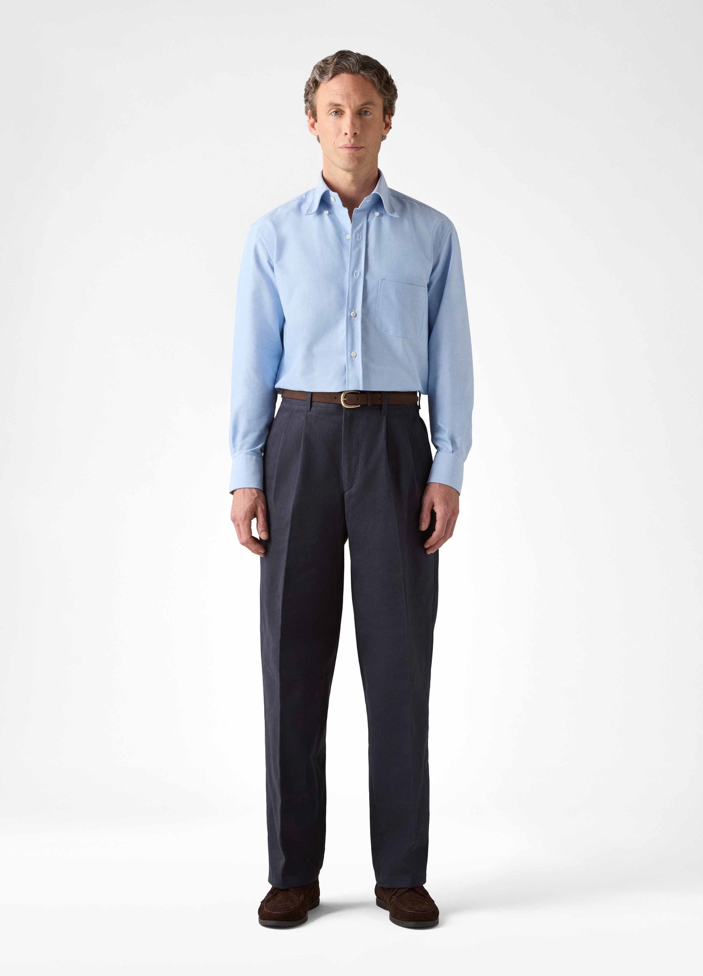 Antonello Cotton Trousers - Navy